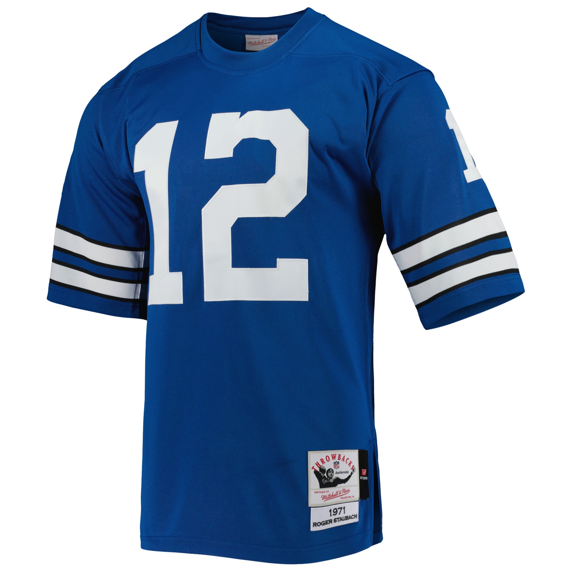 Roger Staubach Dallas Cowboys 1971 Throwback Retired Player Jersey - Royal - Image 2