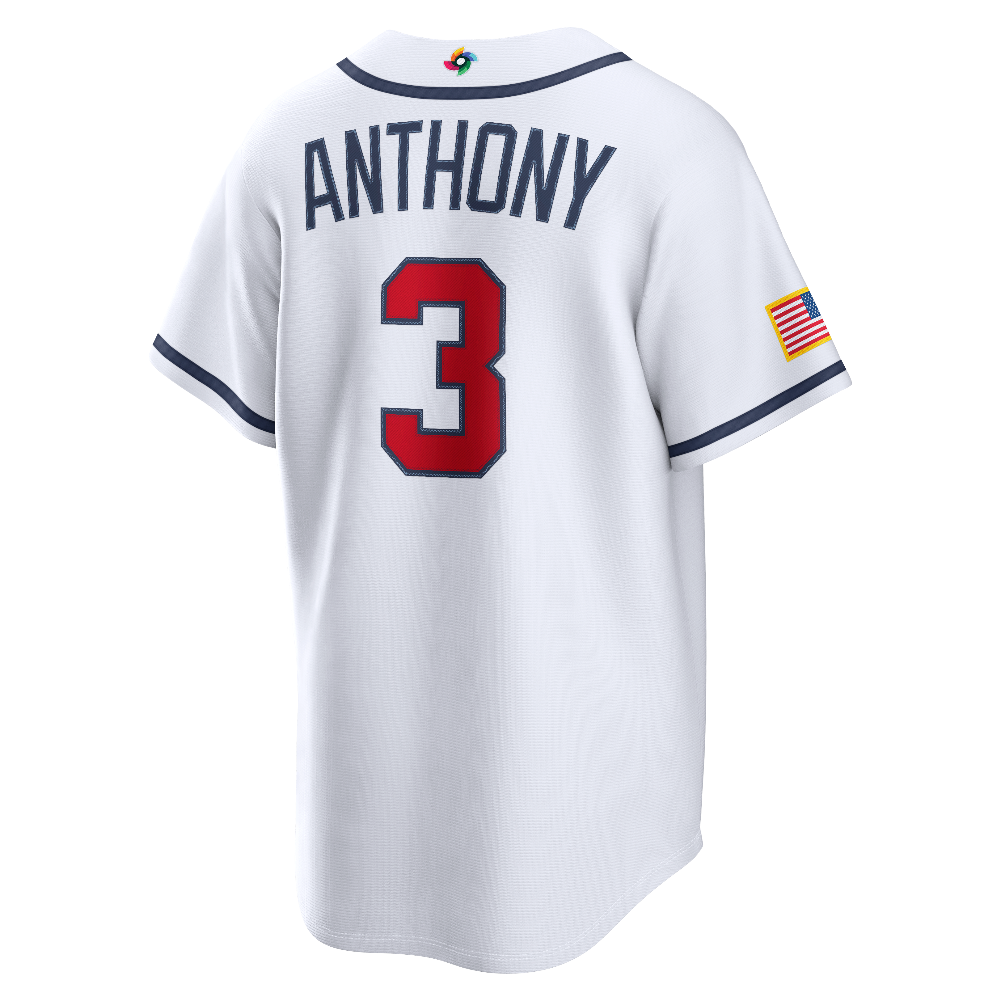 Roman Anthony USA Baseball 2026 World Baseball Classic Home Stadium Jersey - White - Image 4
