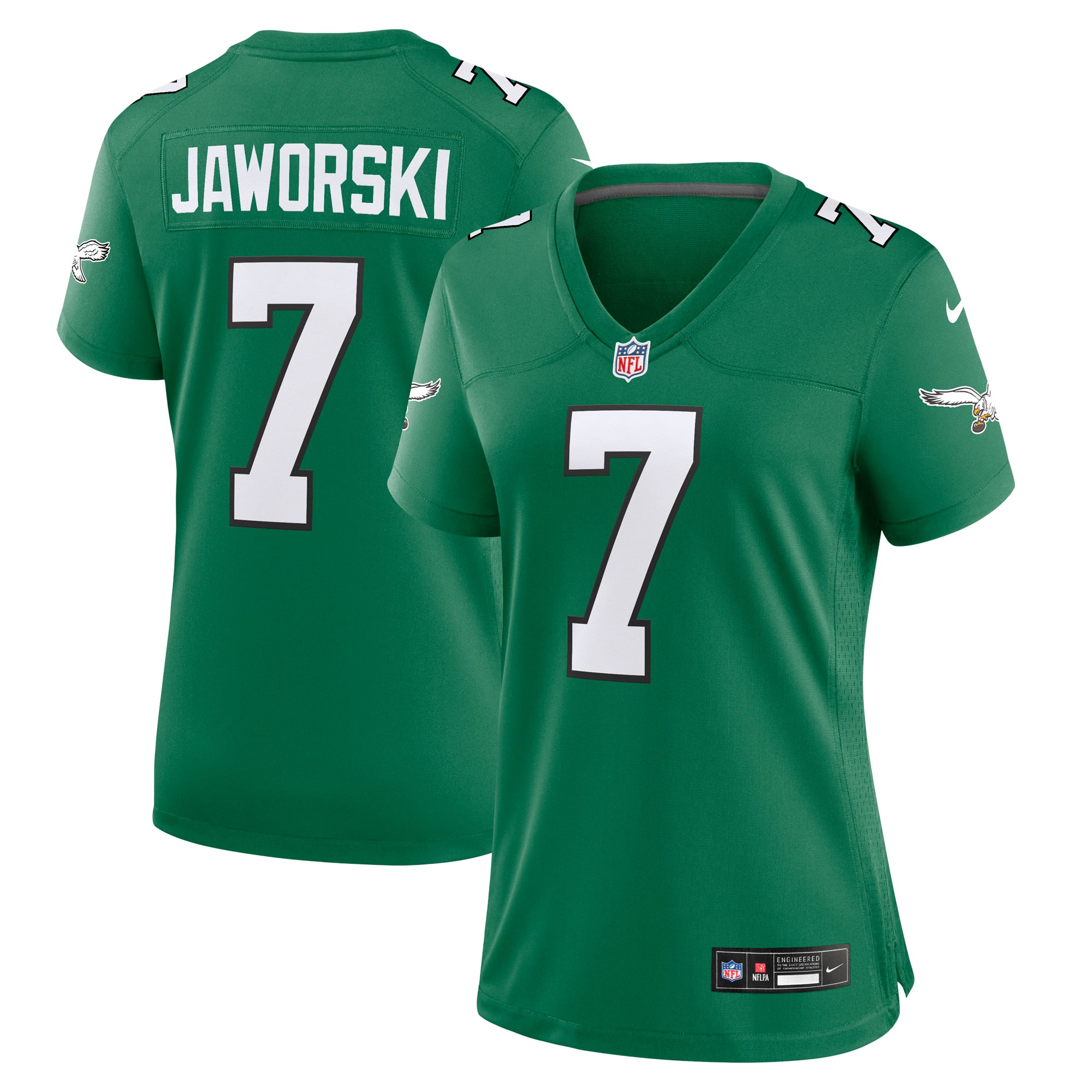 Ron Jaworski Philadelphia Eagles Women's Alternate Game Jersey - Kelly Green