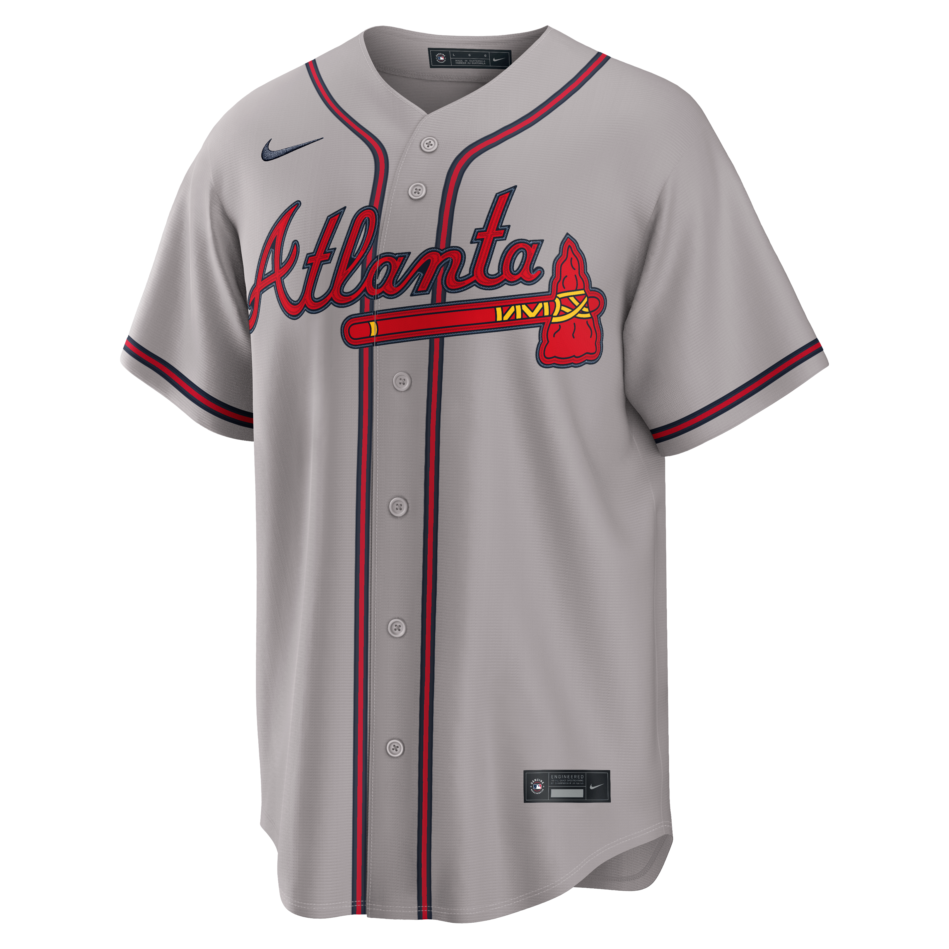 Ronald Acuña Jr. Atlanta Braves Alternate Jersey - Gray - Image 3