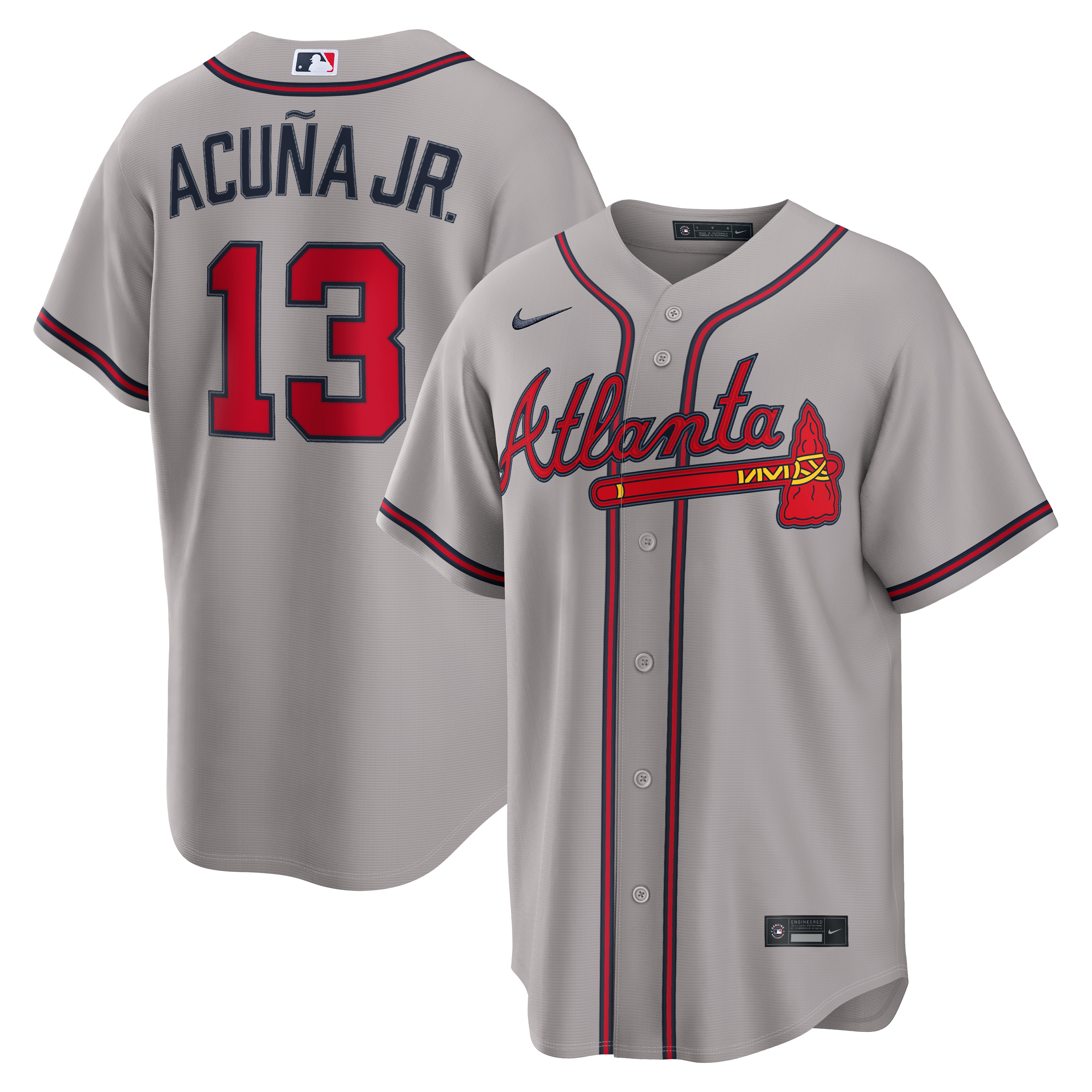 Ronald Acuña Jr. Atlanta Braves Alternate Jersey - Gray