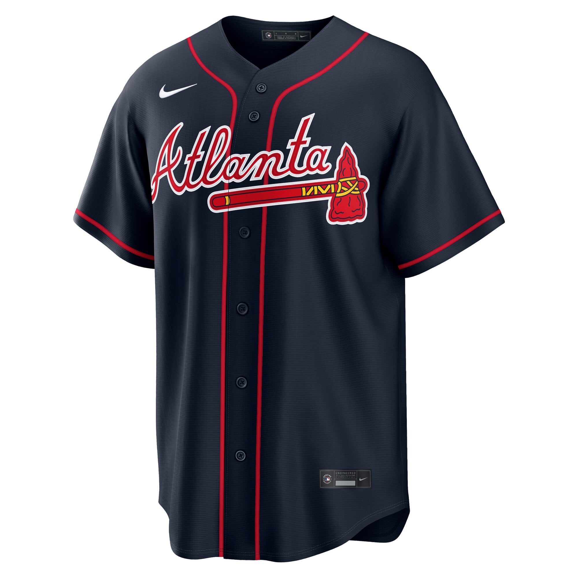 Ronald Acuña Jr. Atlanta Braves Alternate Jersey - Navy - Image 3
