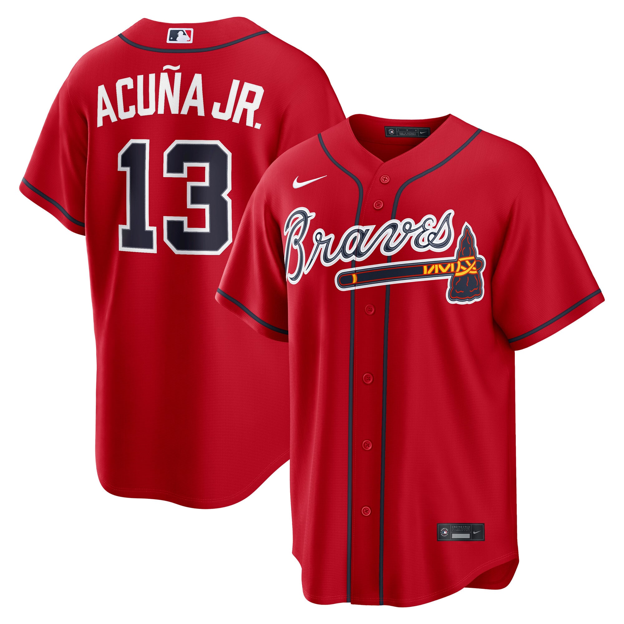 Ronald Acuña Jr. Atlanta Braves Alternate Jersey - Red