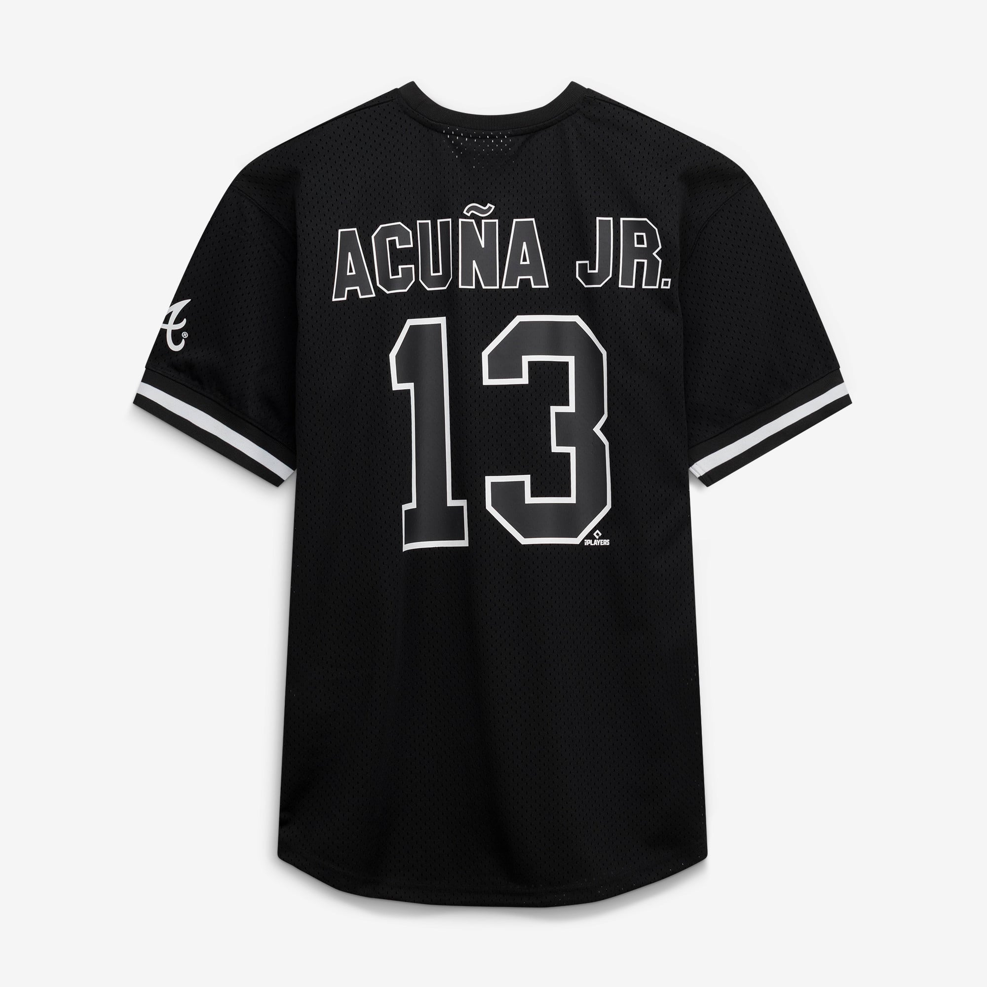Ronald Acuña Jr. Atlanta Braves Big & Tall Heavyweight Mesh Jersey - Black/White - Image 4