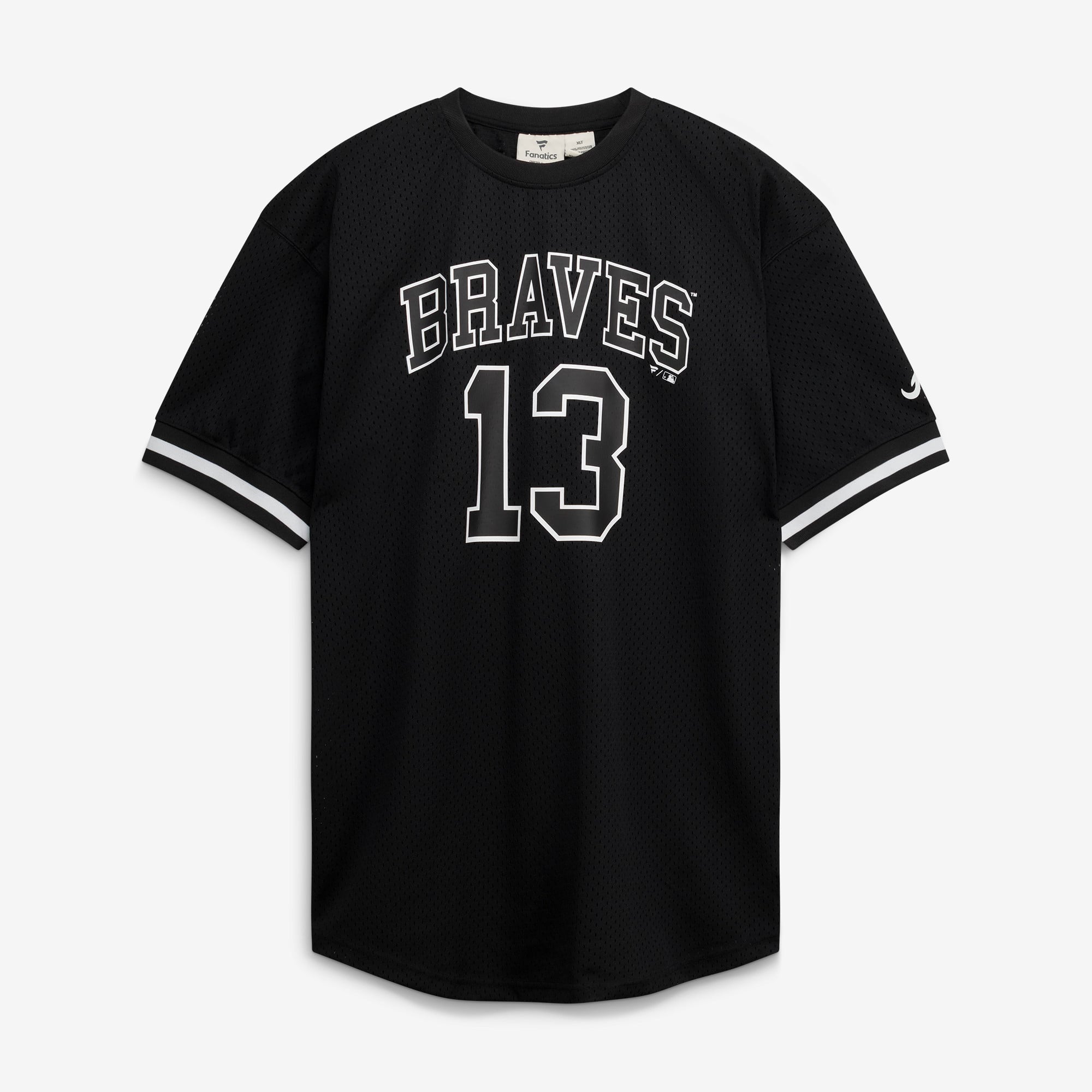 Ronald Acuña Jr. Atlanta Braves Big & Tall Heavyweight Mesh Jersey - Black/White - Image 3