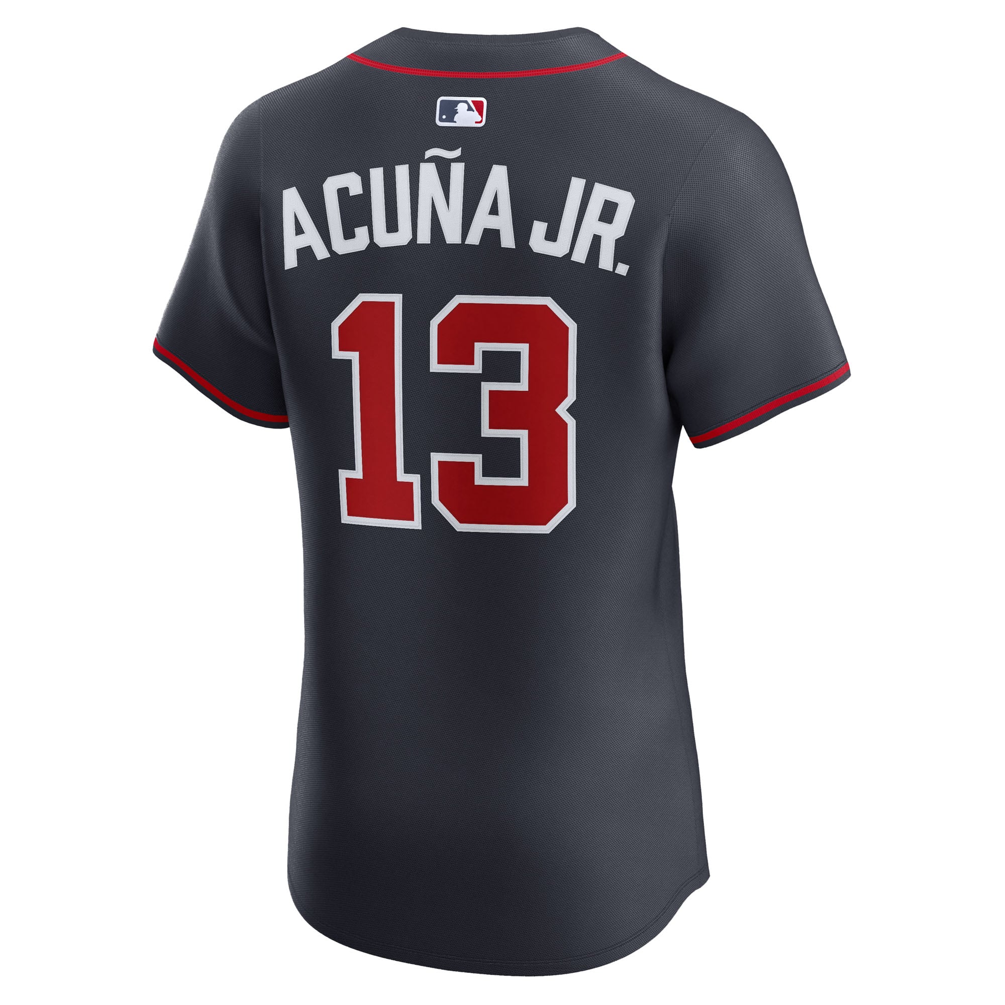 Ronald Acuña Jr. Atlanta Braves Home Elite Player Jersey - Navy - Image 4