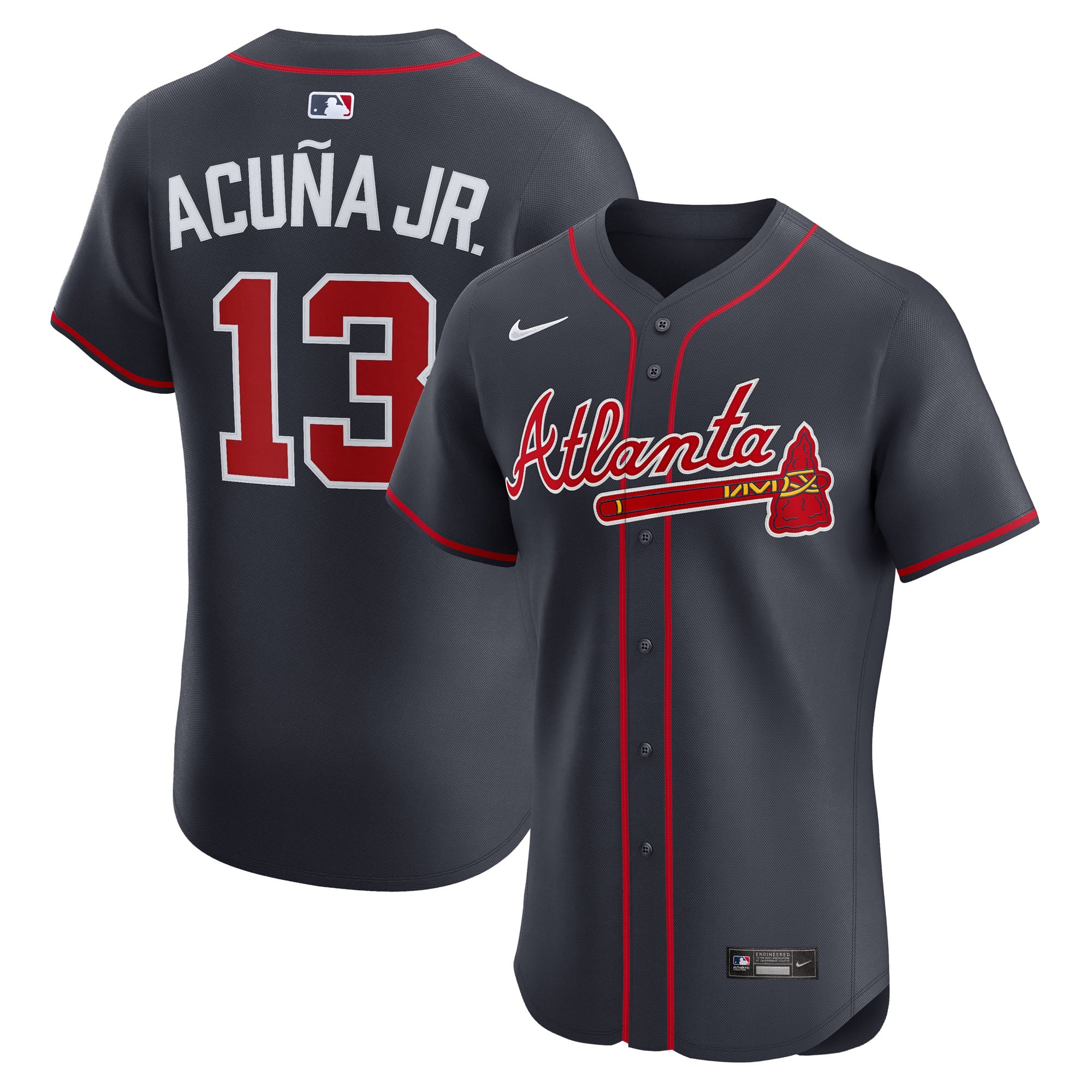 Ronald Acuña Jr. Atlanta Braves Home Elite Player Jersey - Navy
