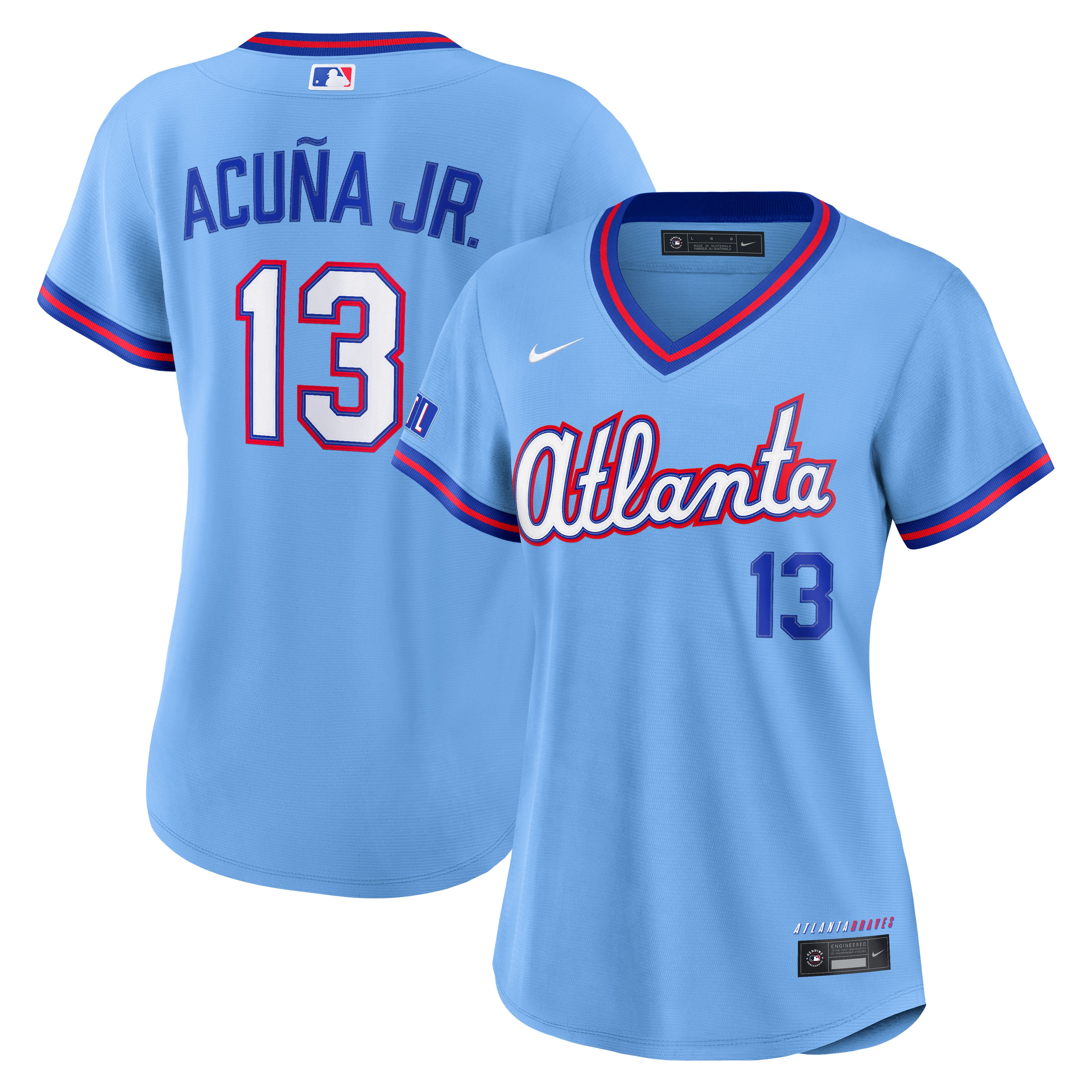 Ronald Acuña Jr. Atlanta Braves Women's 2026 City Connect Stadium Jersey - Powder Blue - Image 2