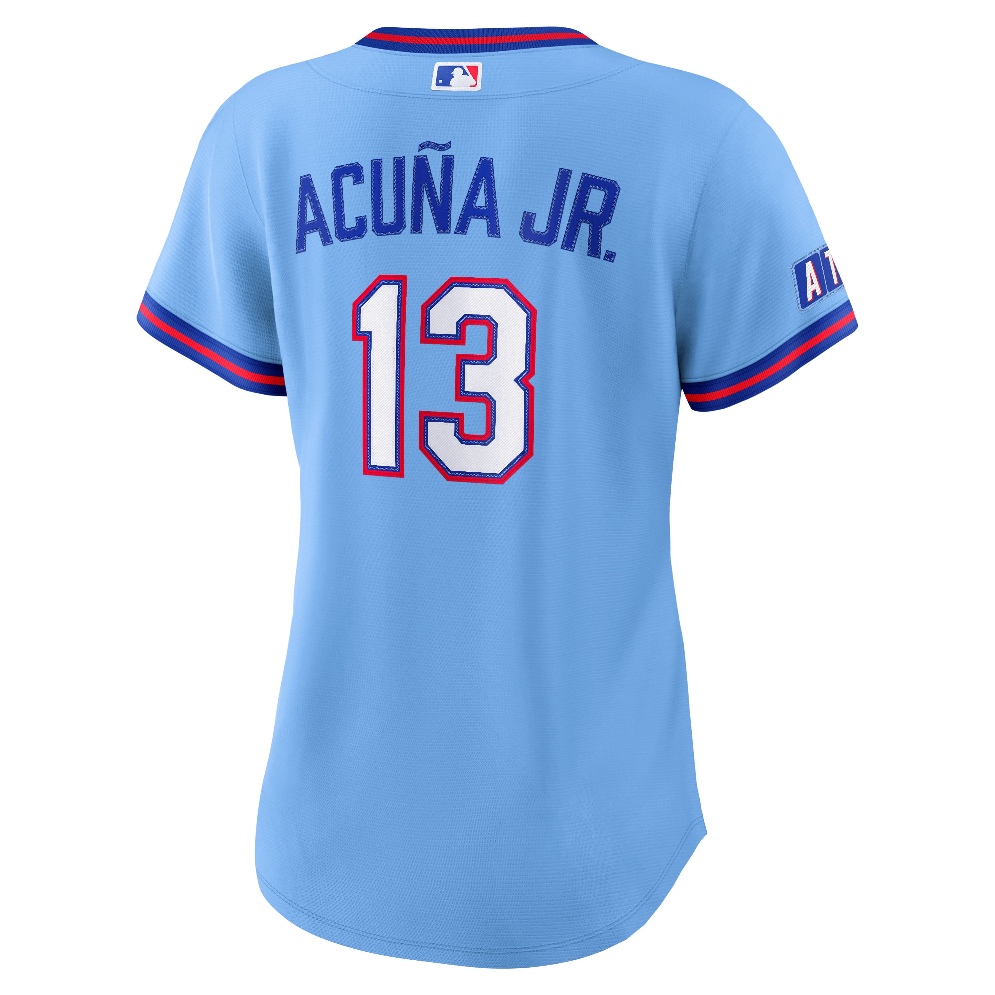 Ronald Acuña Jr. Atlanta Braves Women's 2026 City Connect Stadium Jersey - Powder Blue - Image 4