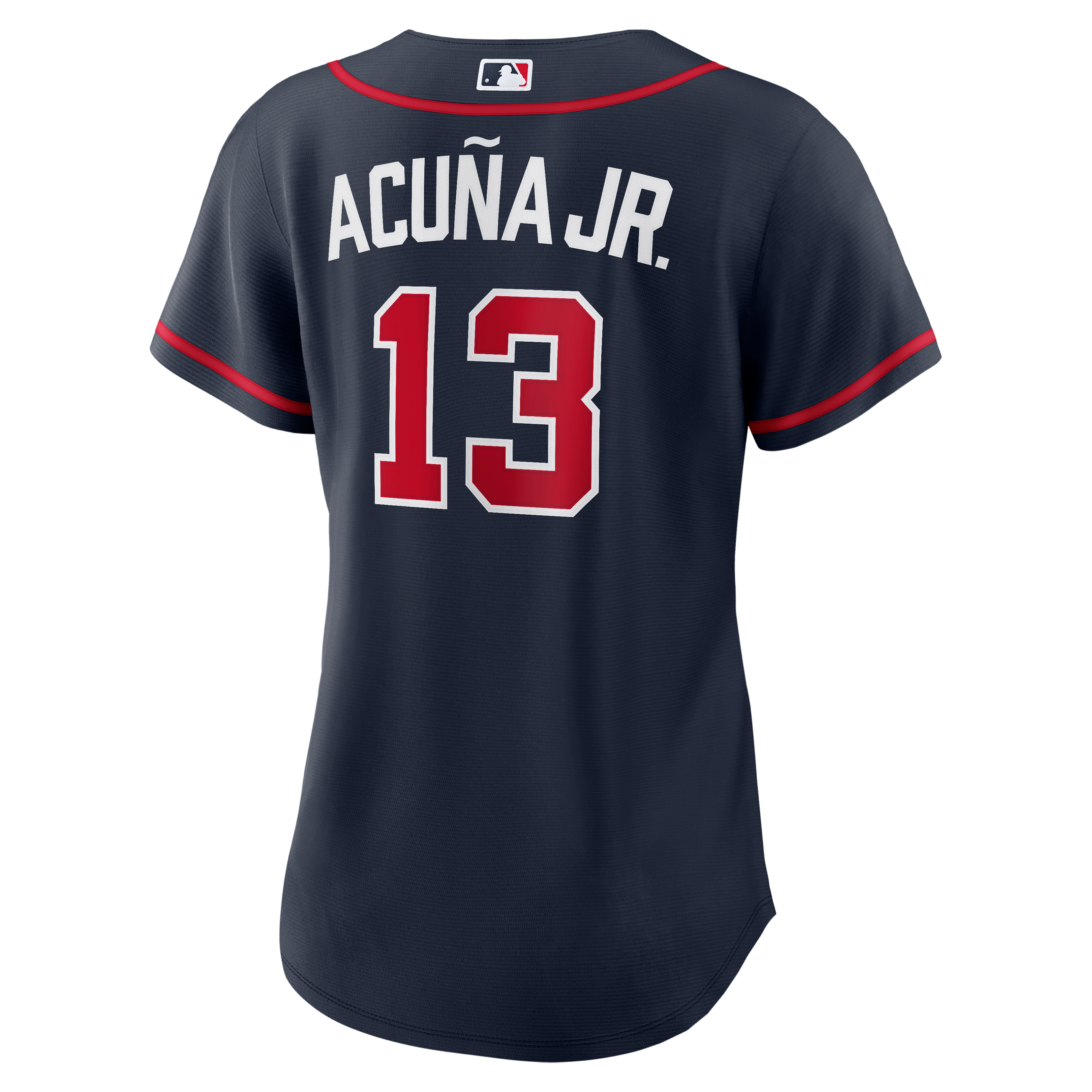 Ronald Acuña Jr. Atlanta Braves Women's Alternate Jersey - Navy - Image 4