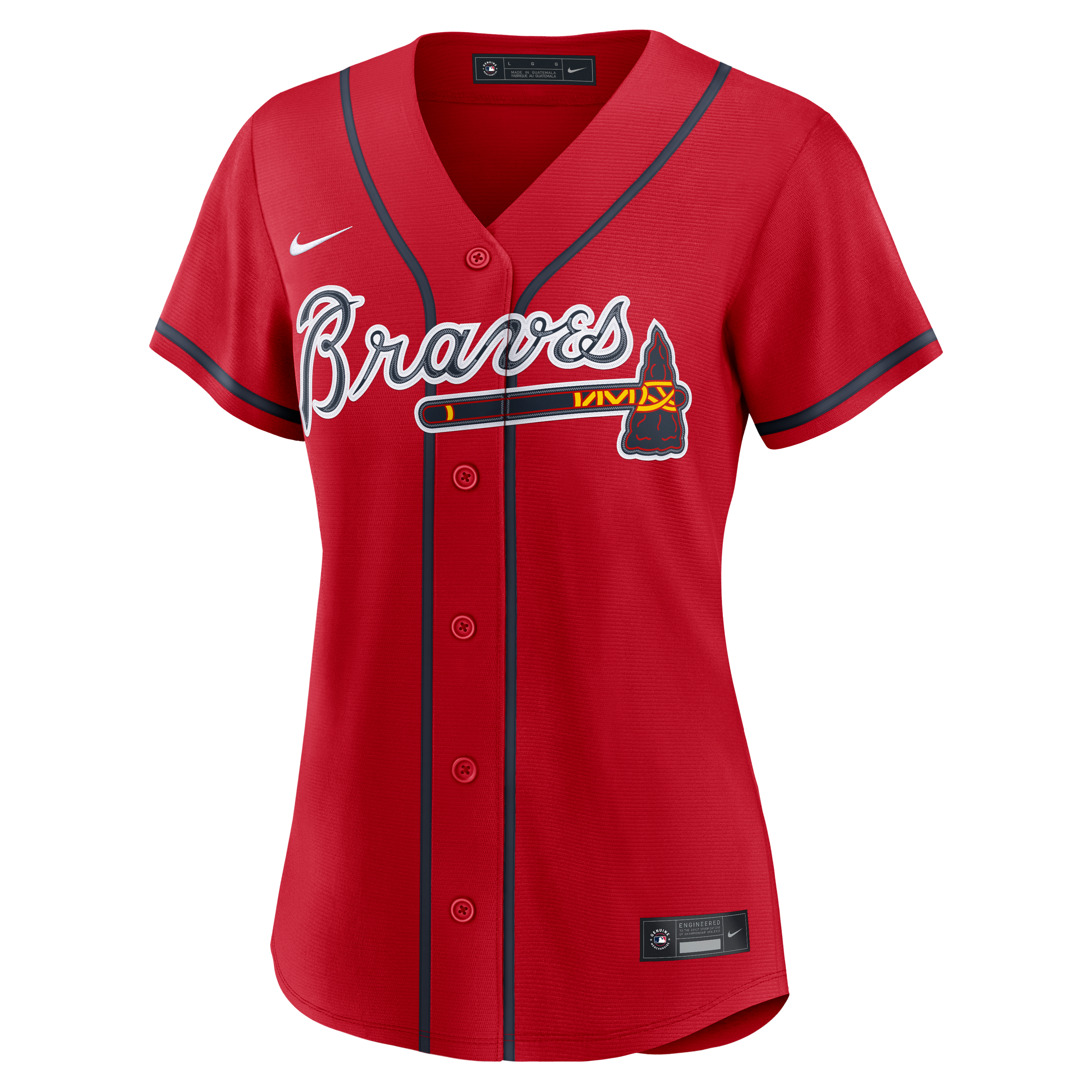 Ronald Acuña Jr. Atlanta Braves Women's Alternate Jersey - Red - Image 3