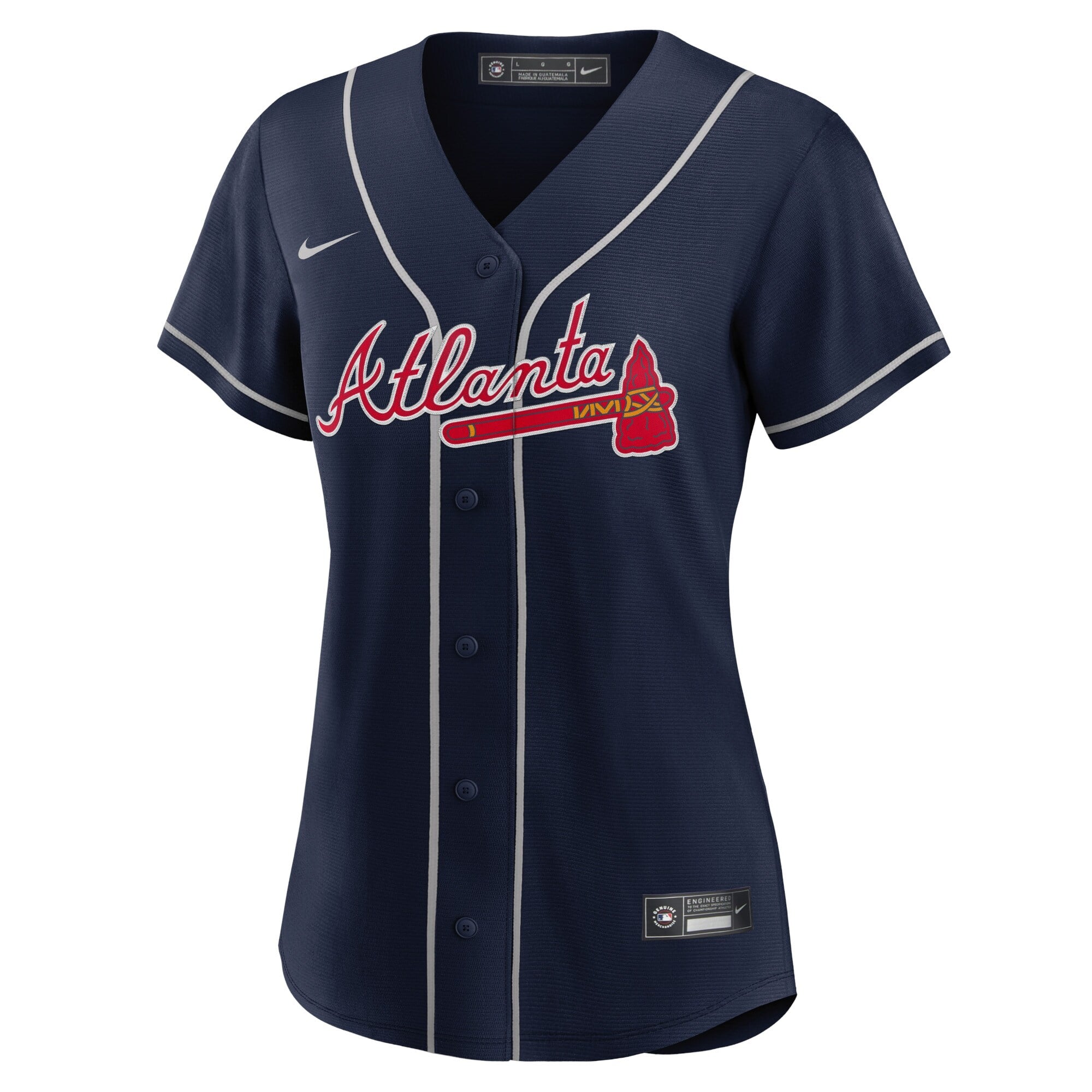 Ronald Acuña Jr. Atlanta Braves Women's Alternate Player Jersey - Navy - Image 7