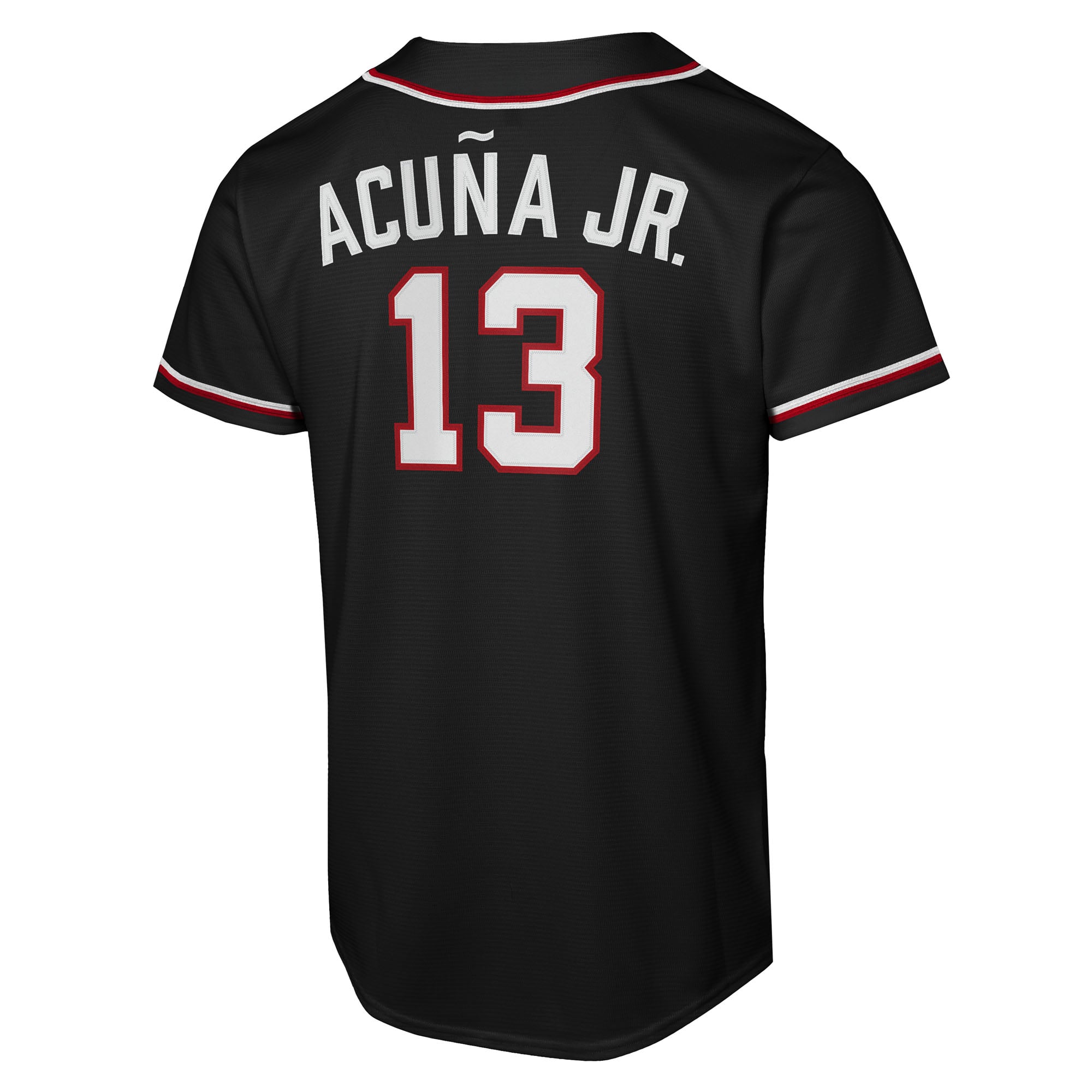 Ronald Acuña Jr. Atlanta Braves Youth Fashion Player Jersey - Black - Image 4