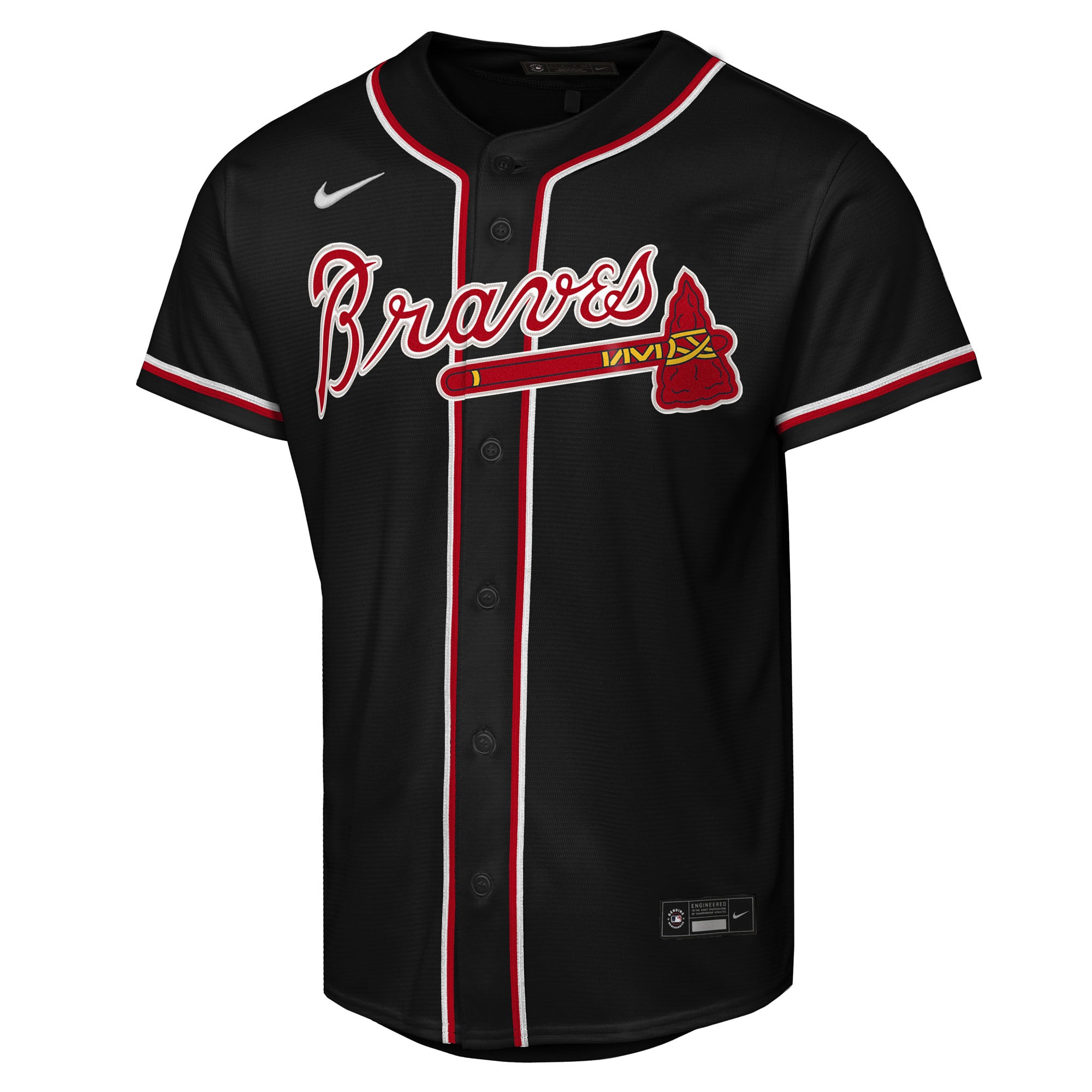 Ronald Acuña Jr. Atlanta Braves Youth Fashion Player Jersey - Black - Image 3