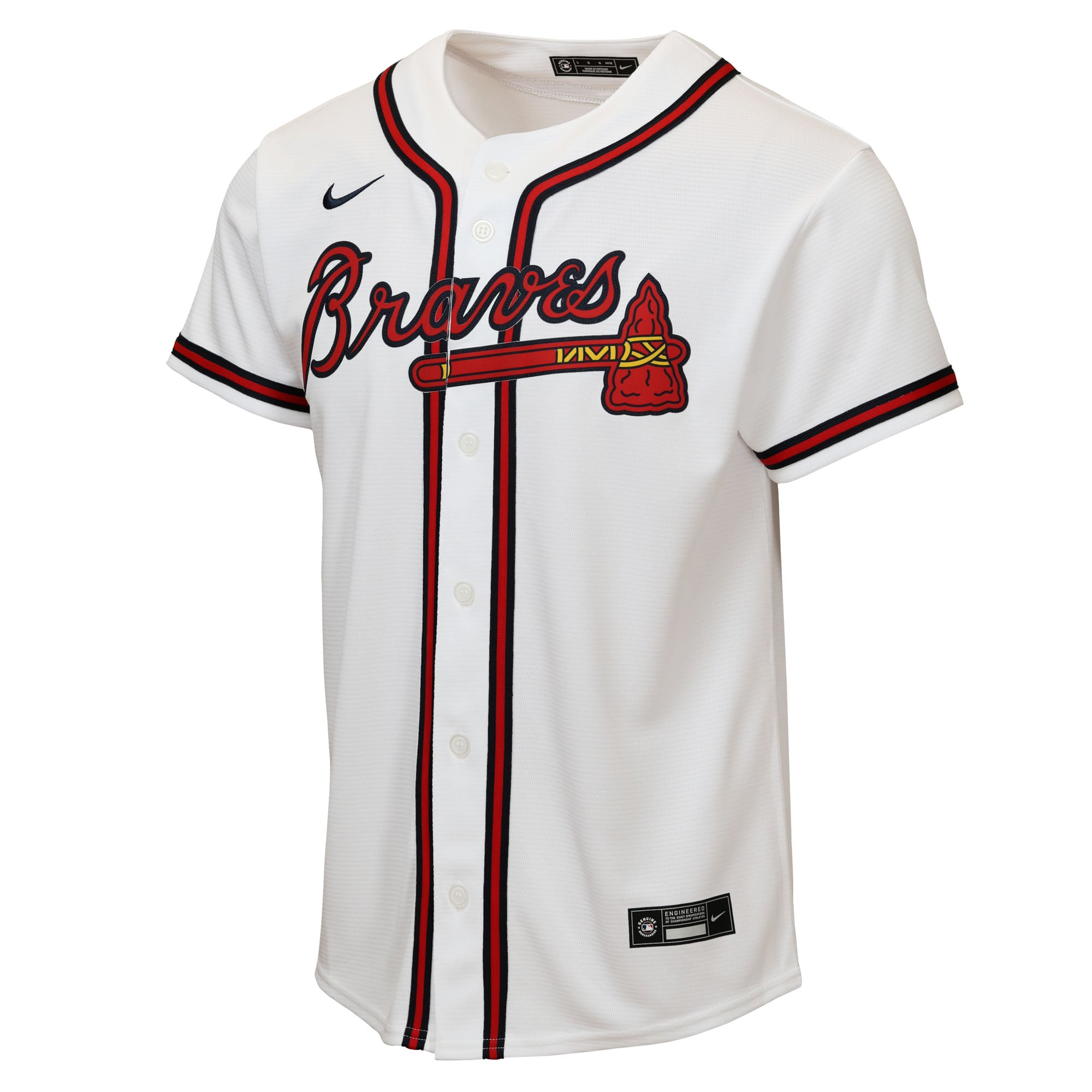 Ronald Acuña Jr. Atlanta Braves Youth Home Player Jersey - White - Image 3
