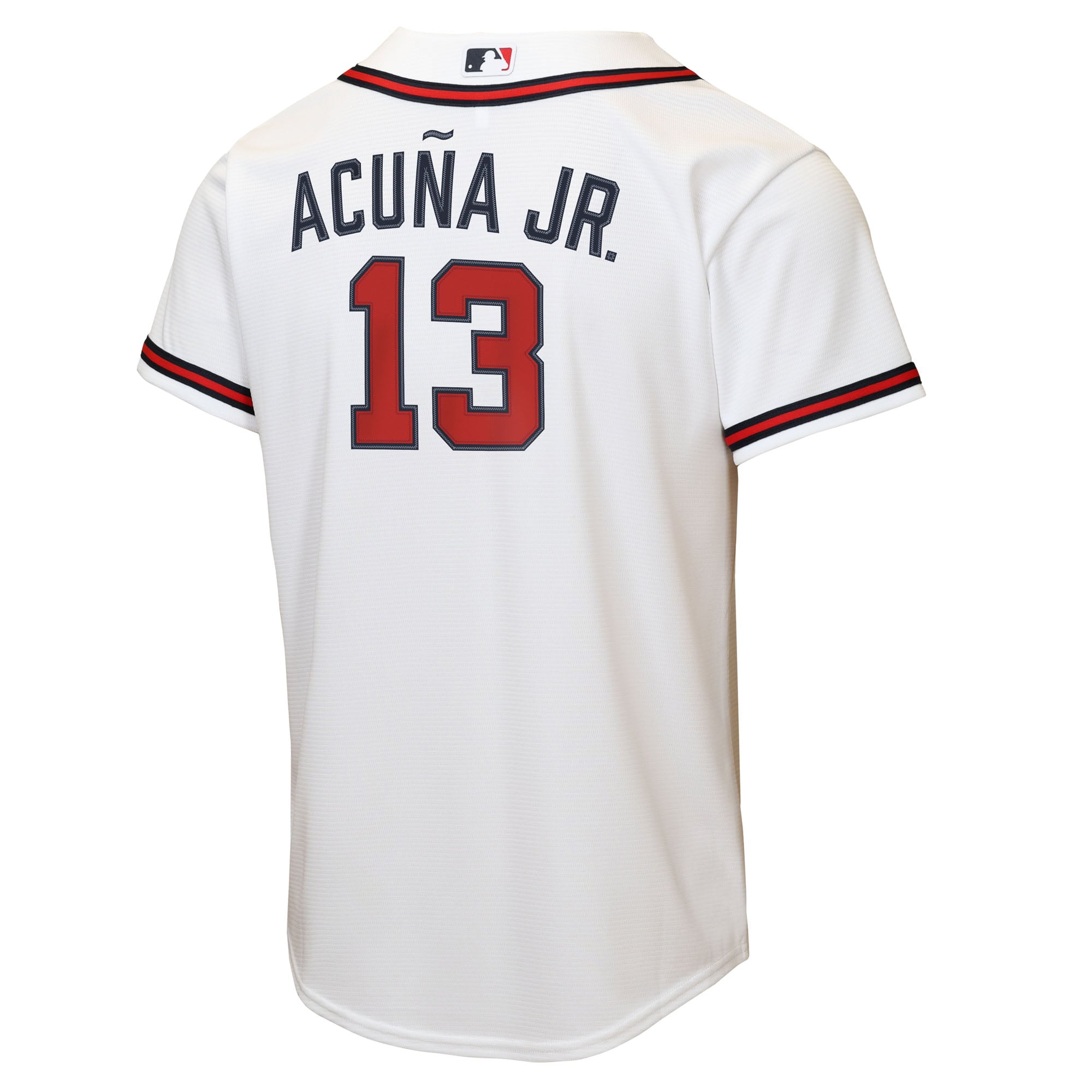Ronald Acuña Jr. Atlanta Braves Youth Home Player Jersey - White - Image 4