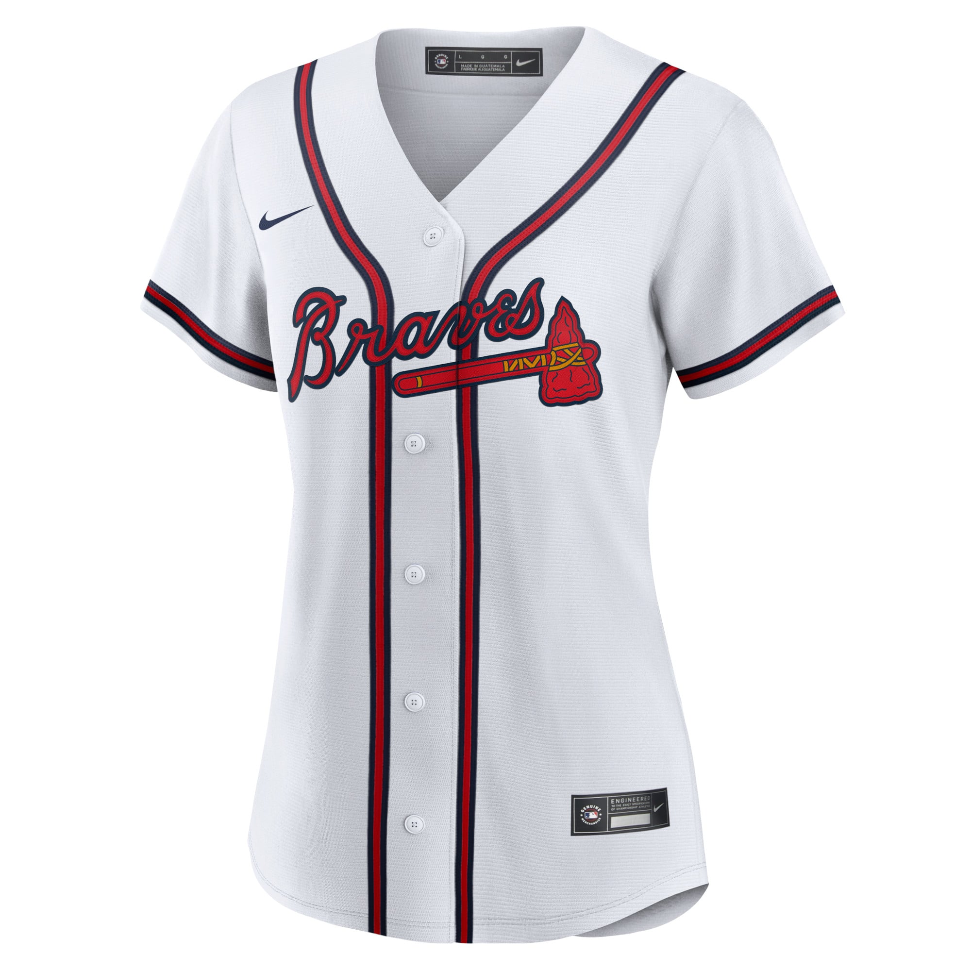 Ronald Acuna Jr. Atlanta Braves Women's Home Player Jersey - White - Image 3