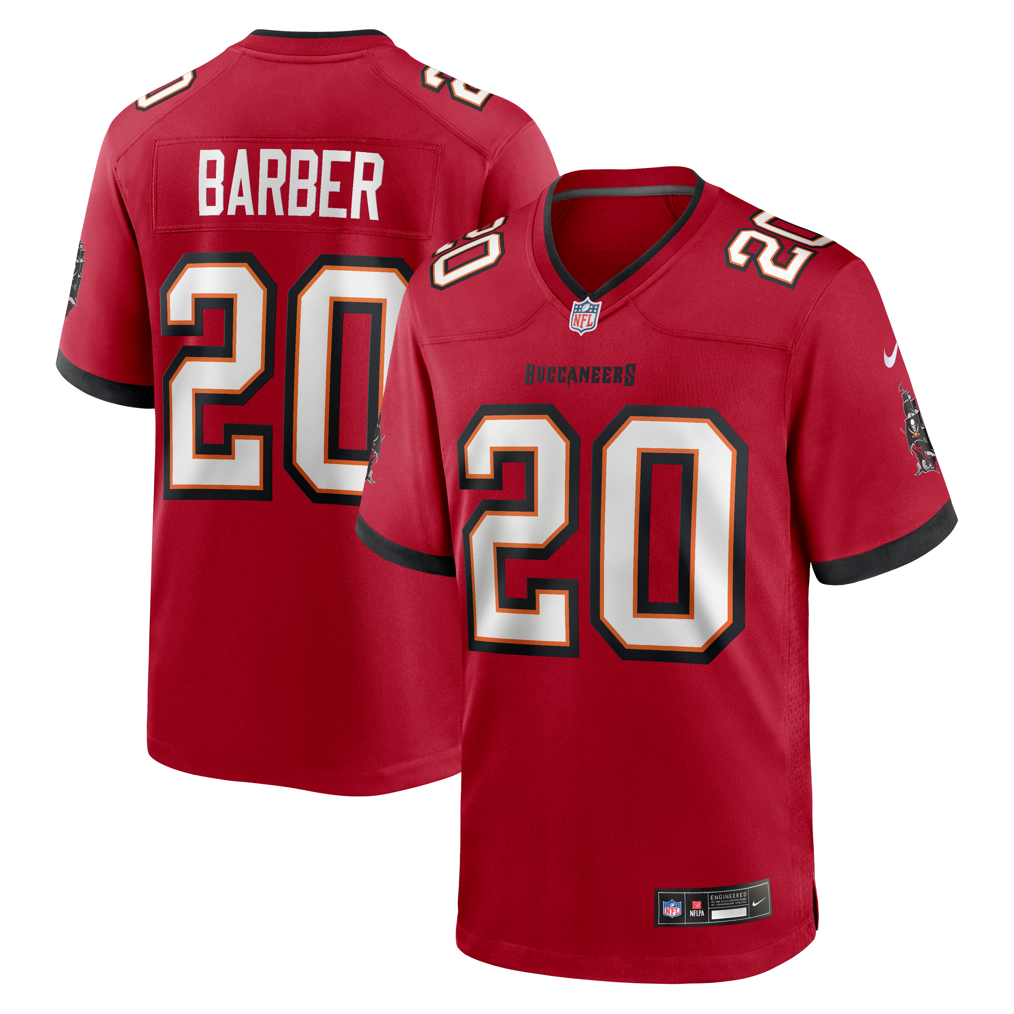 Ronde Barber Tampa Bay Buccaneers Game Retired Player Jersey - Red