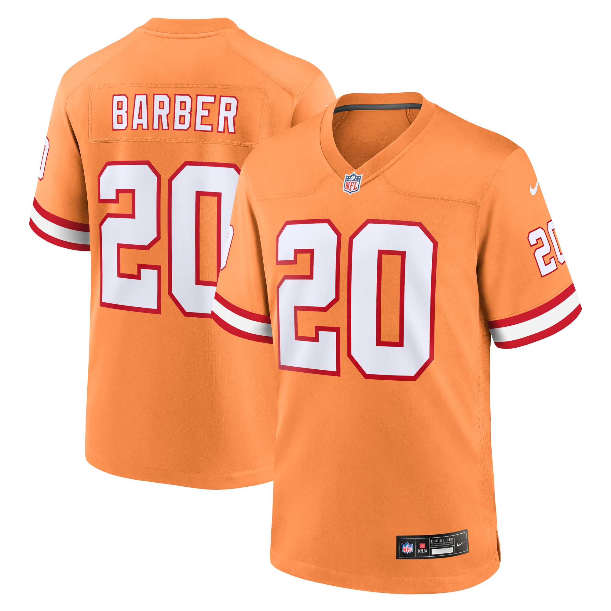 Ronde Barber Tampa Bay Buccaneers Retired Player Alternate Game Jersey - Orange - Image 2