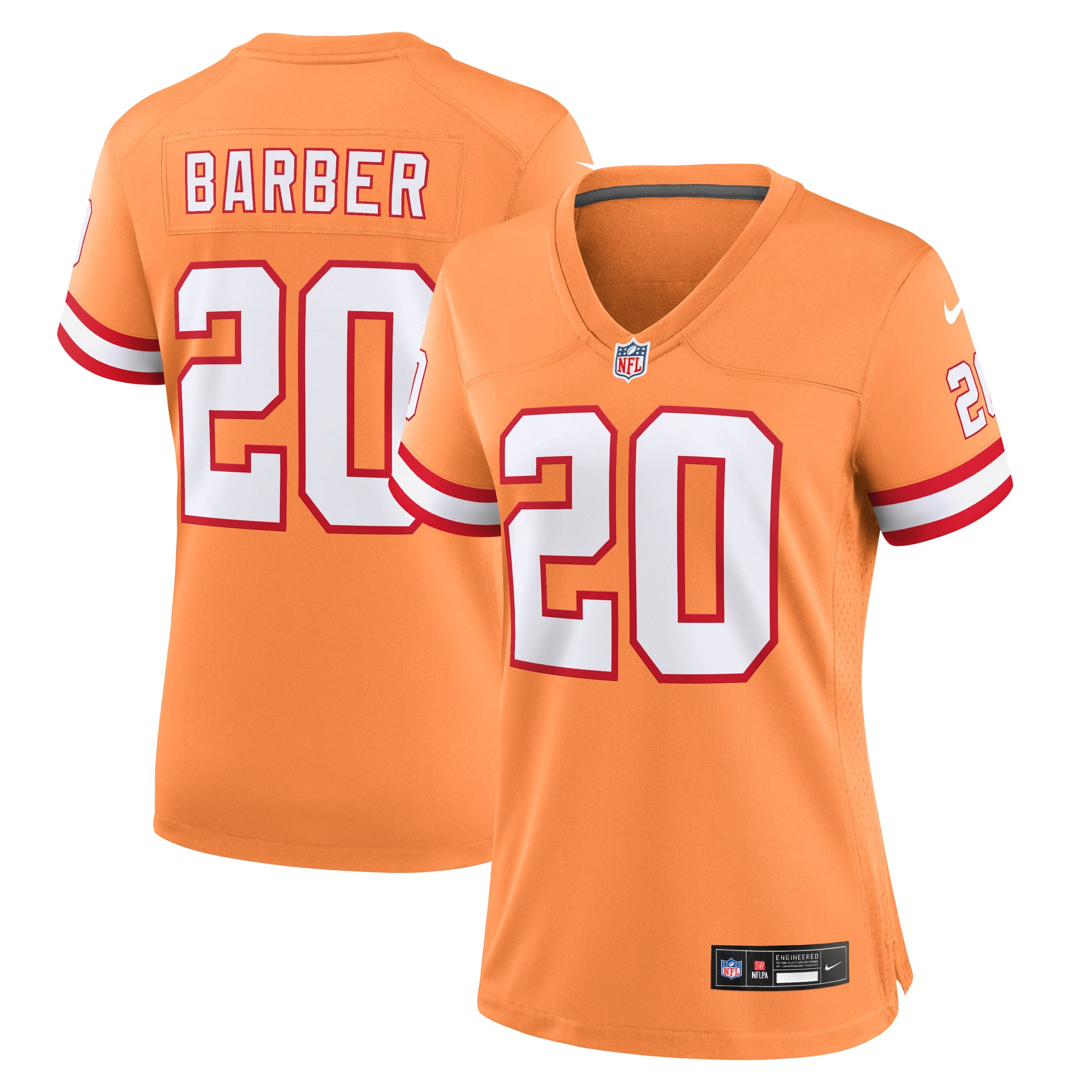 Ronde Barber Tampa Bay Buccaneers Women's Throwback Game Jersey - Orange - Image 2
