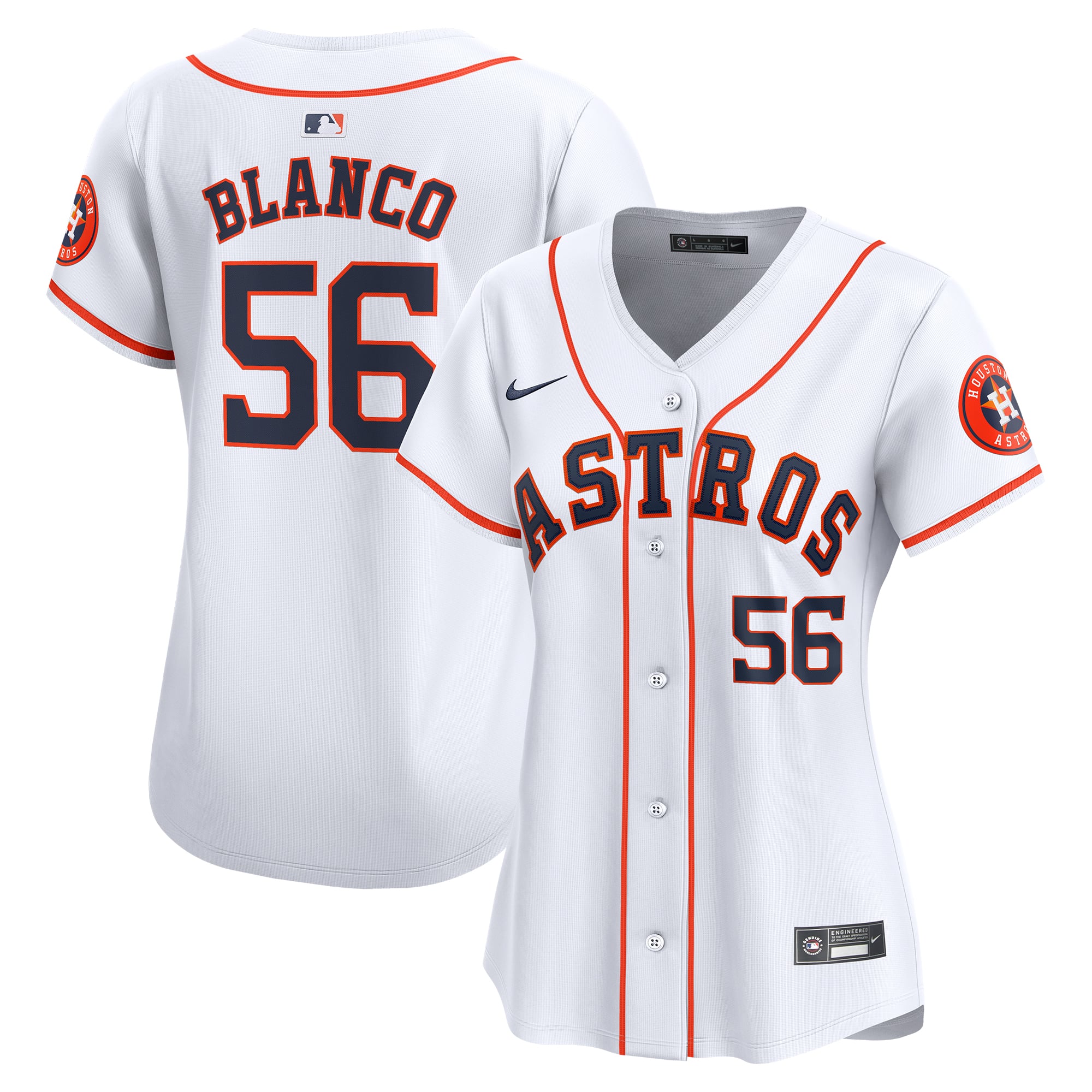 Ronel Blanco Houston Astros Women's Home Limited Jersey - White