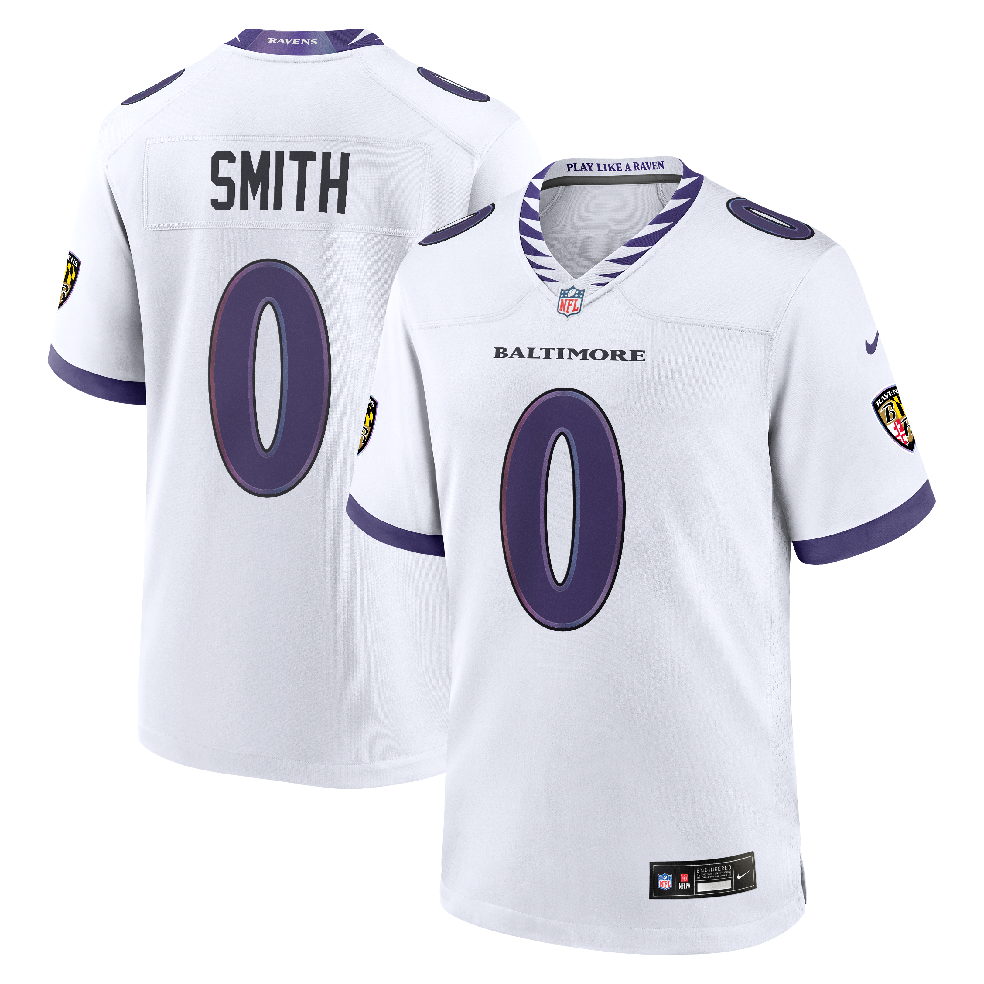 Roquan Smith Baltimore Ravens Alternate Game Jersey - White - Image 2