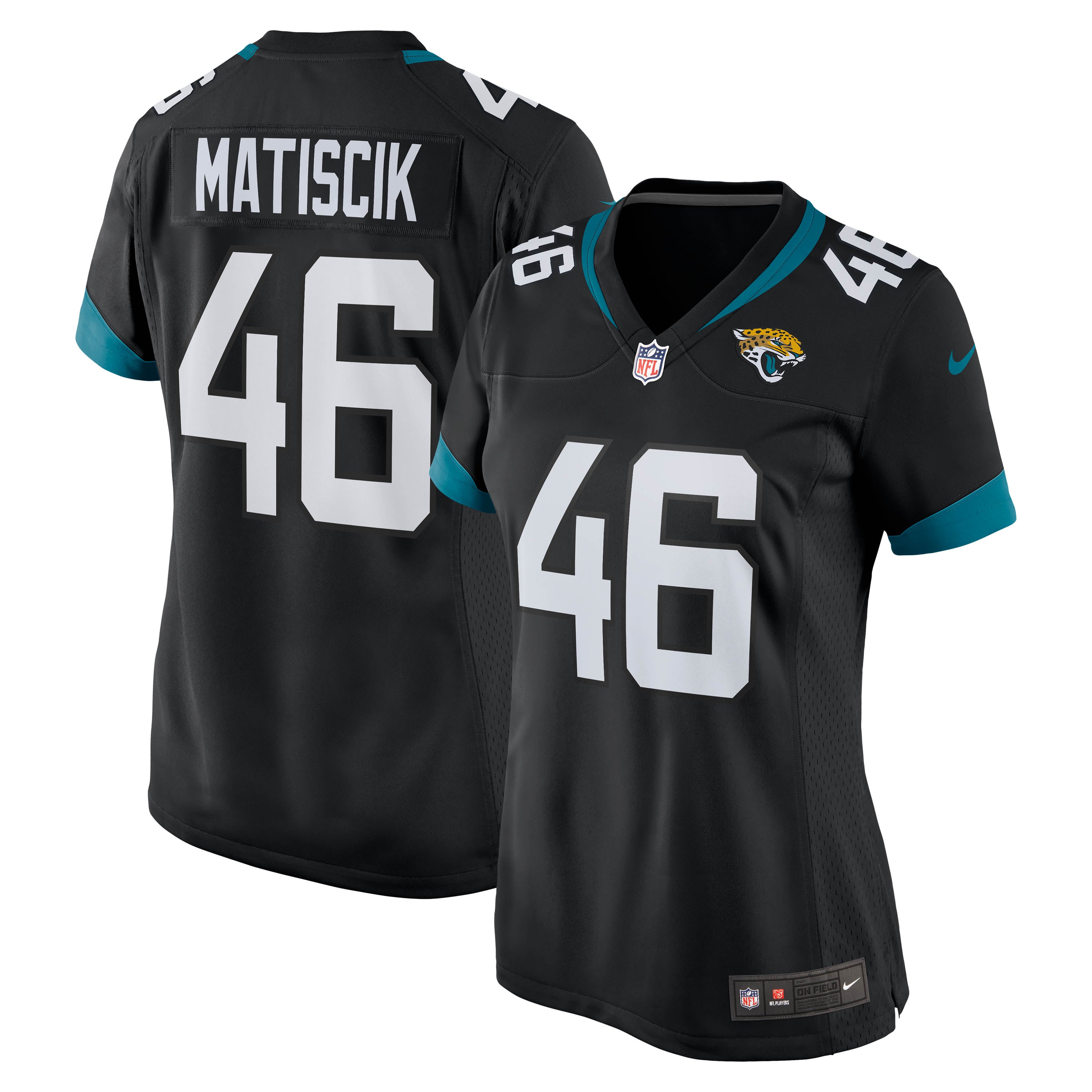 Ross Matiscik Jacksonville Jaguars Women's Game Jersey - Black - Image 2