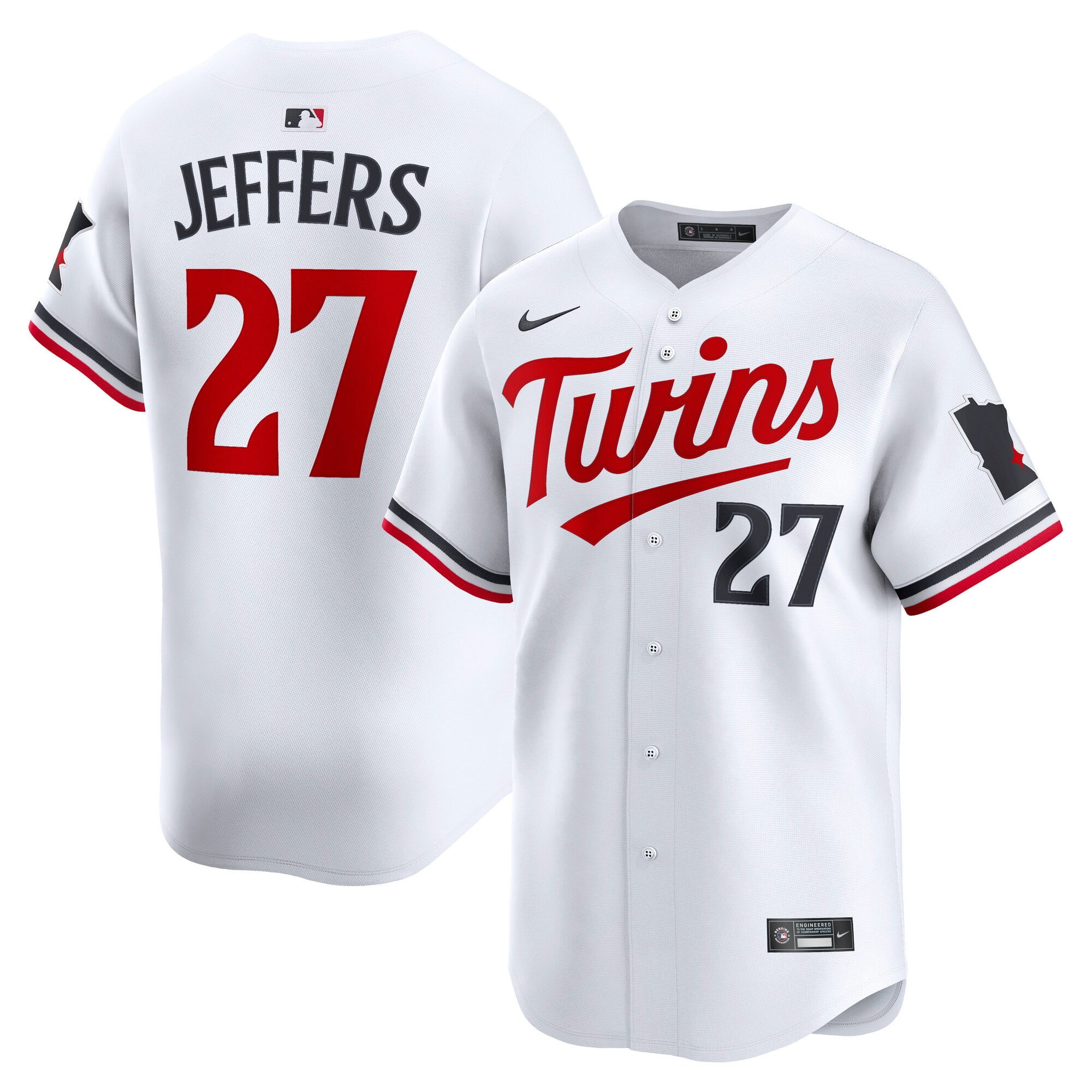 Ryan Jeffers Minnesota Twins Home Limited Player Jersey - White - Image 2