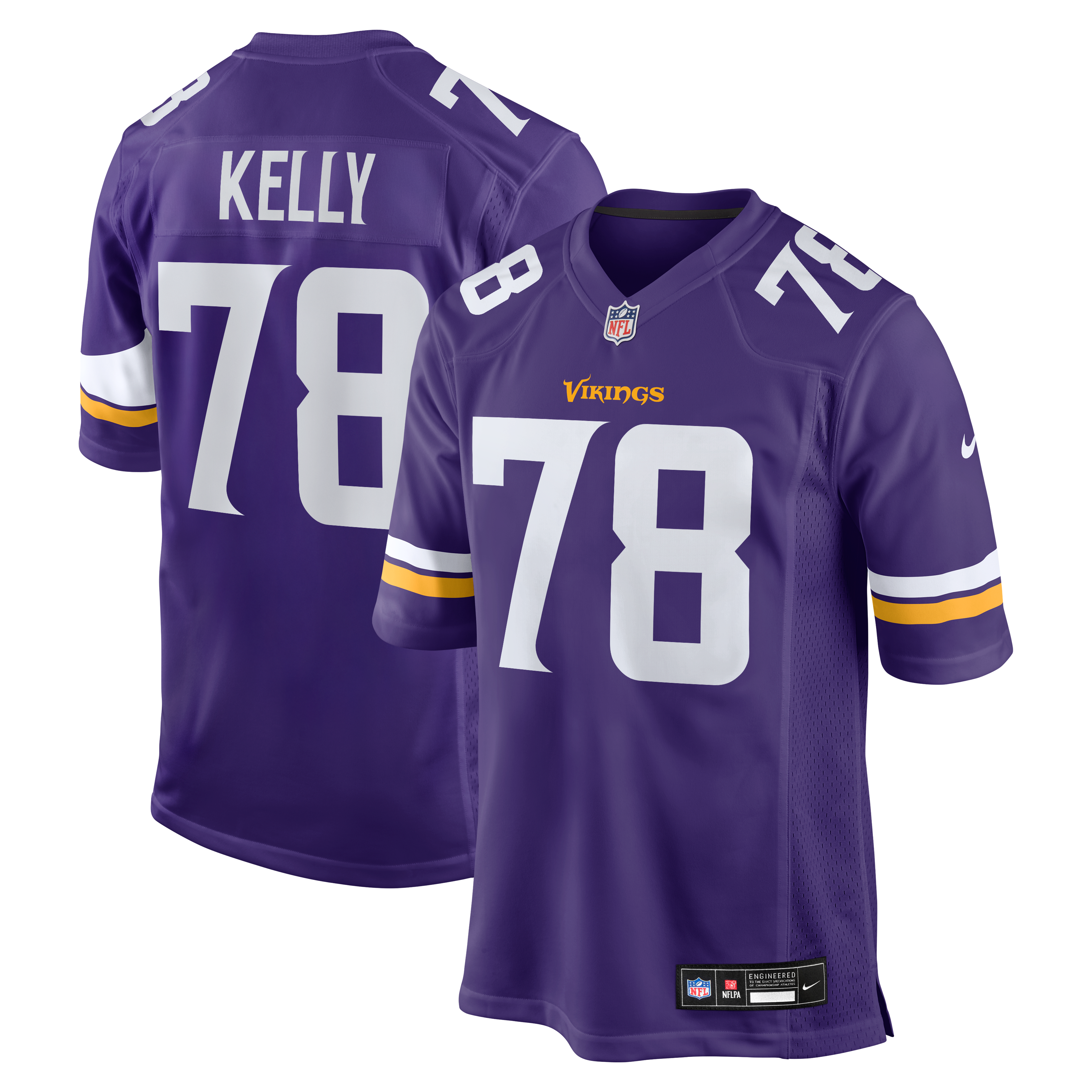 Ryan Kelly Minnesota Vikings Team Game Jersey - Purple - Image 2