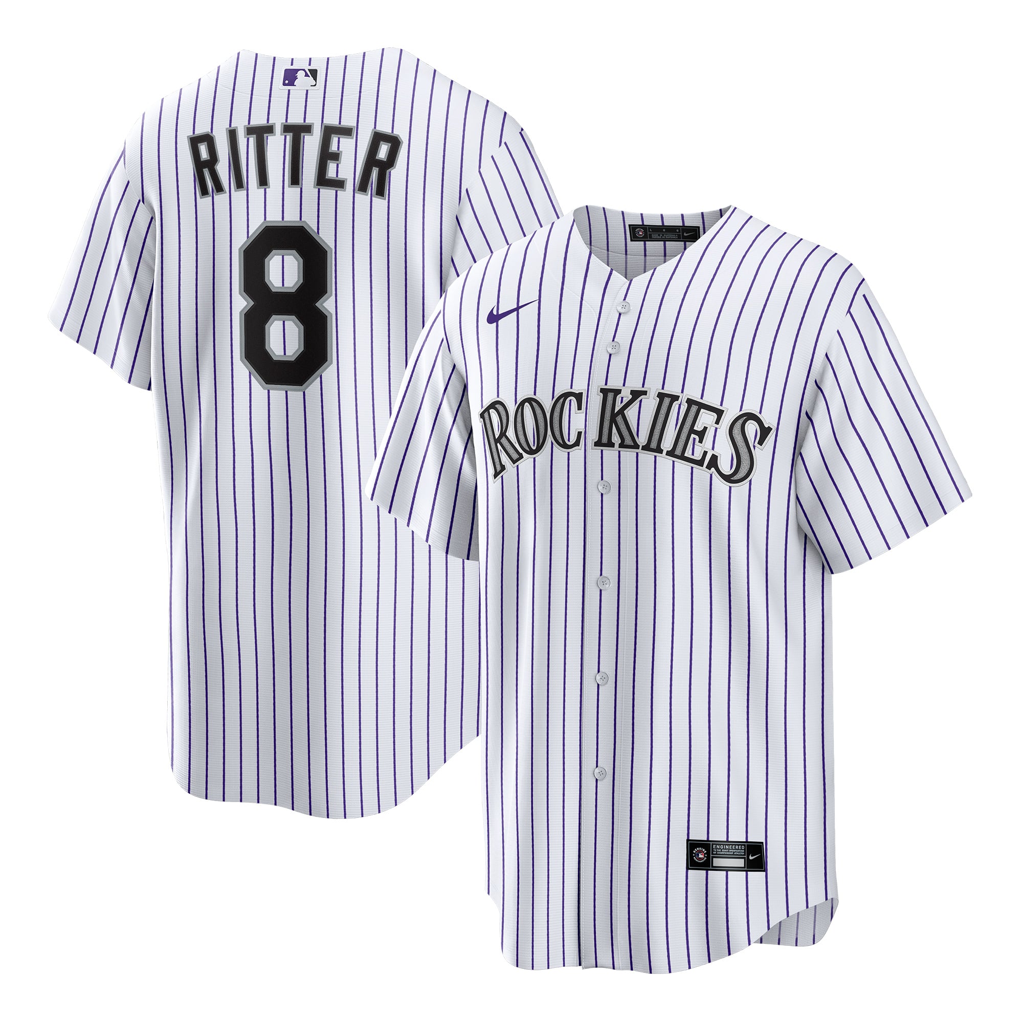 Ryan Ritter Colorado Rockies Home Jersey - White - Image 2