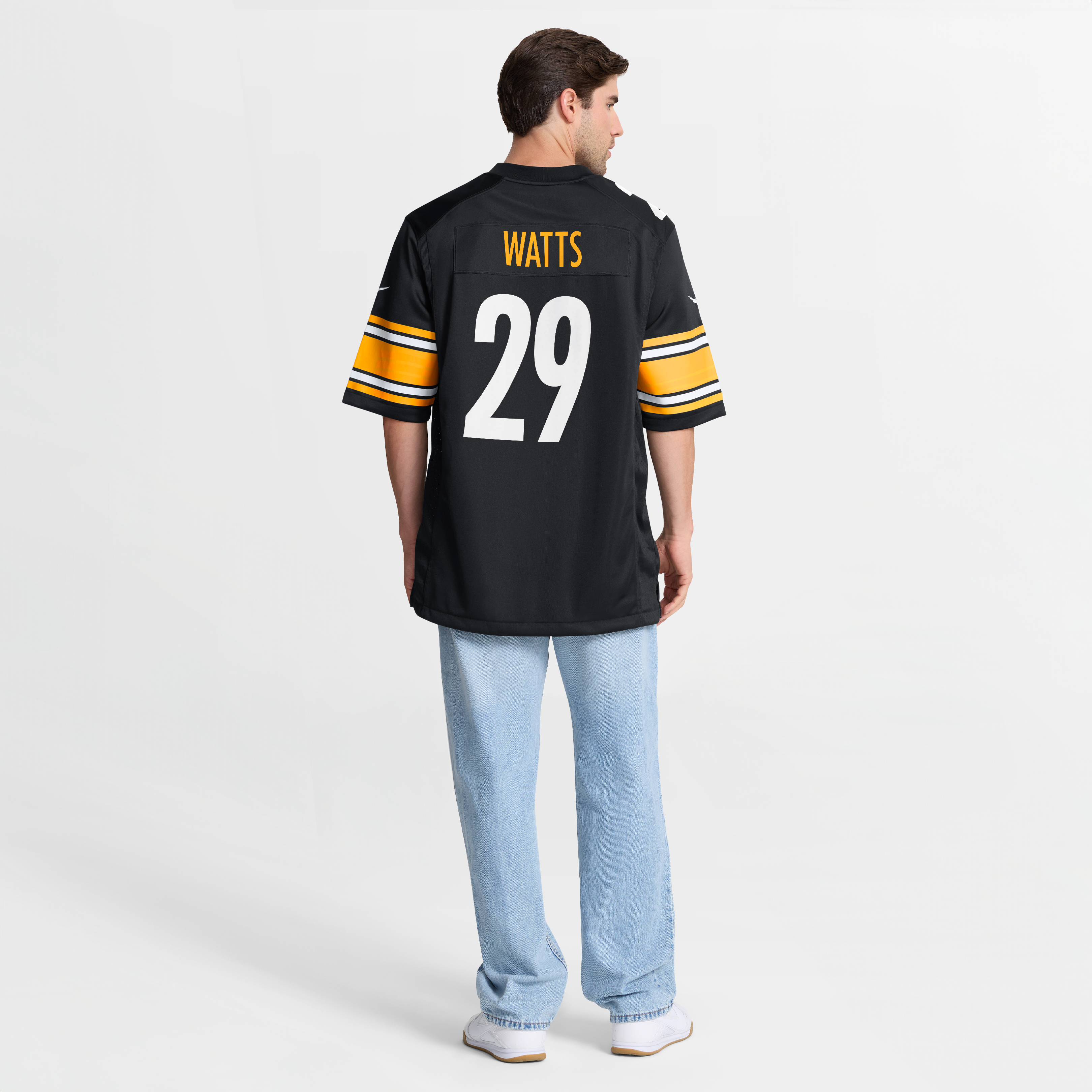 Ryan Watts Pittsburgh Steelers Game Jersey - Black - Image 9