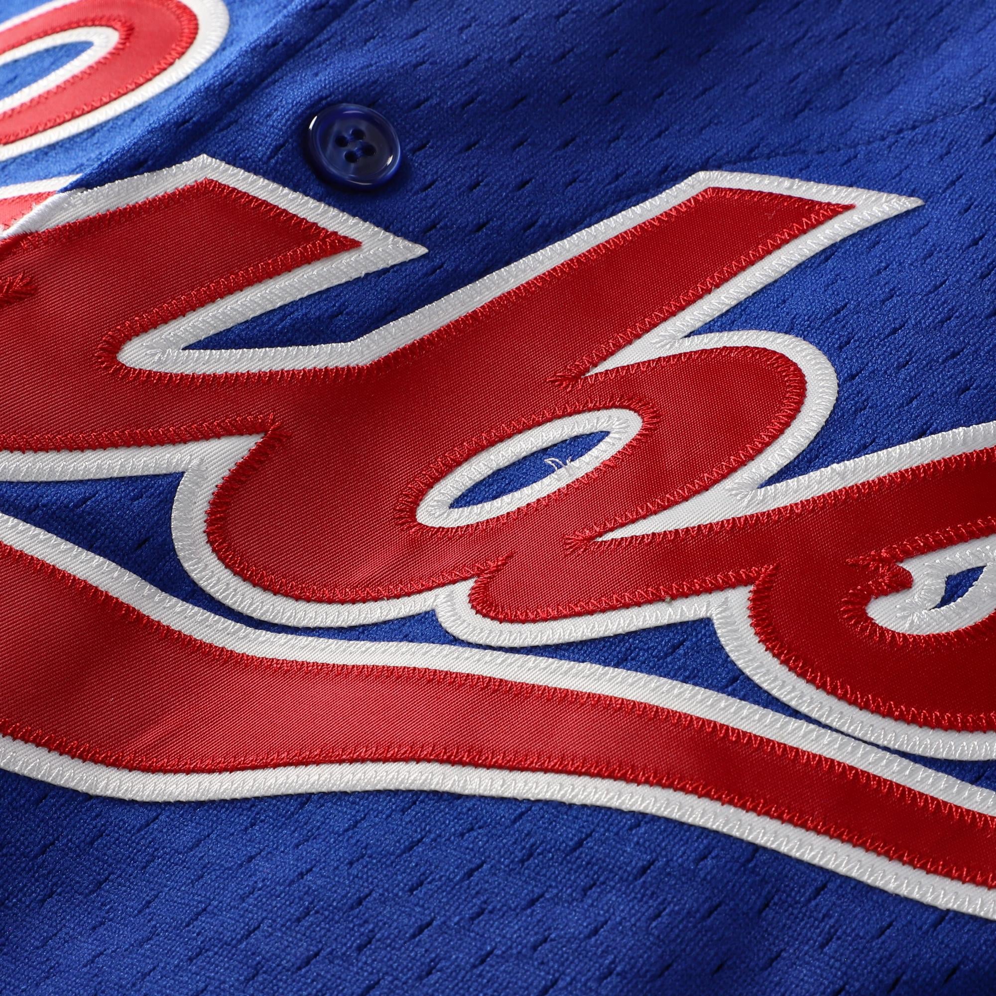 Ryne Sandberg Chicago Cubs Cooperstown Collection 1996 Mesh Batting Practice Button-Up Jersey - Royal - Image 4