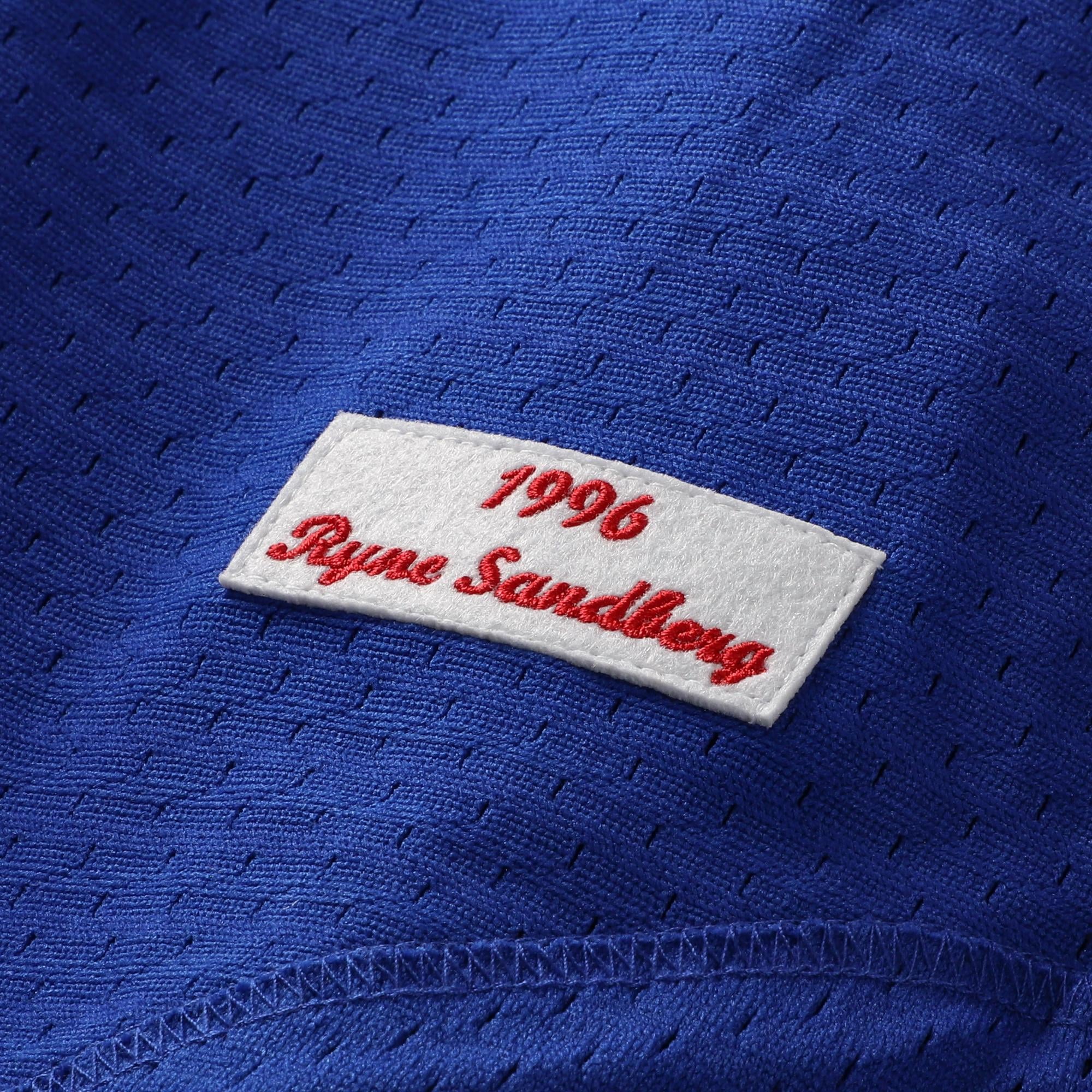 Ryne Sandberg Chicago Cubs Cooperstown Collection 1996 Mesh Batting Practice Button-Up Jersey - Royal - Image 7