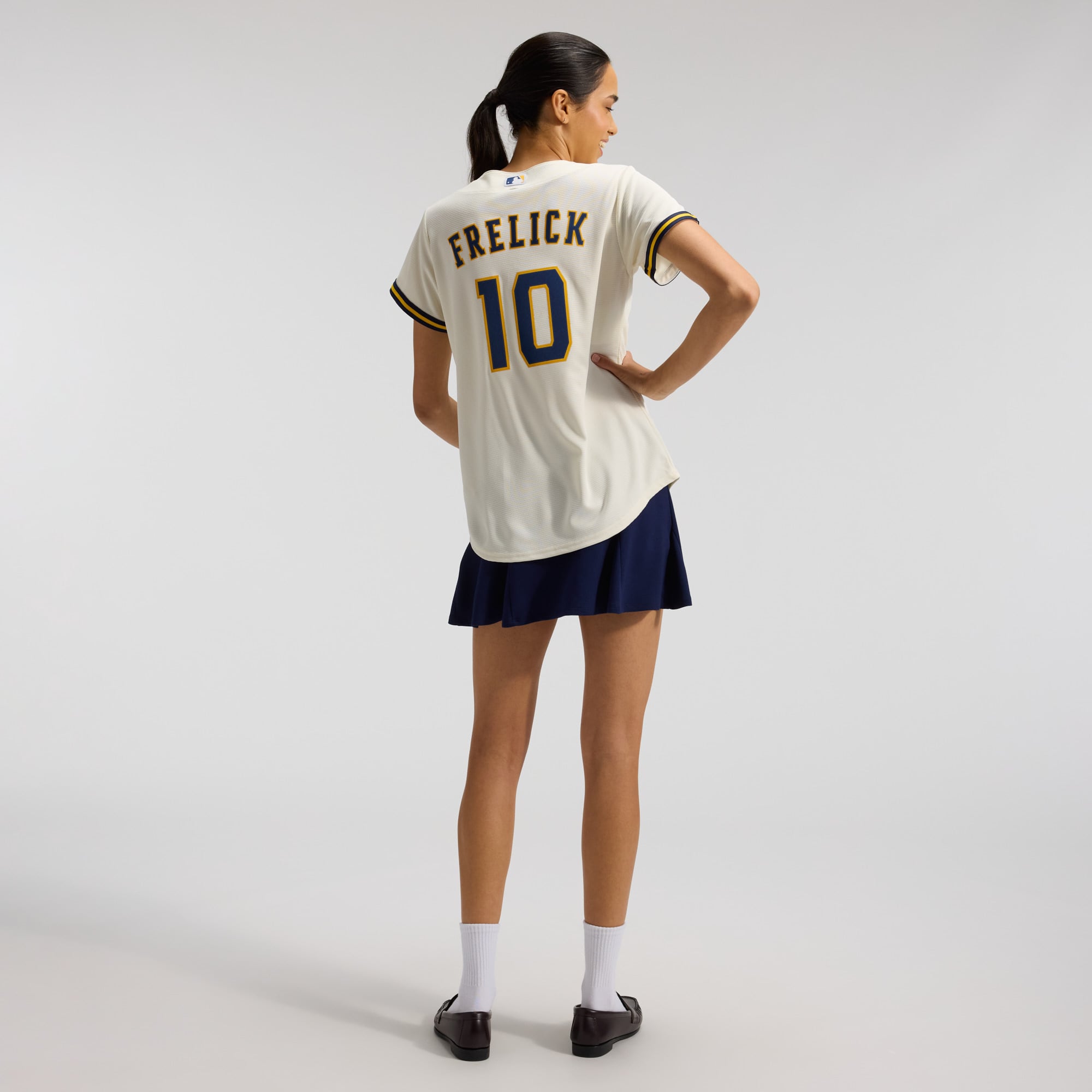 Sal Frelick Milwaukee Brewers Women's Home Jersey - Cream - Image 6