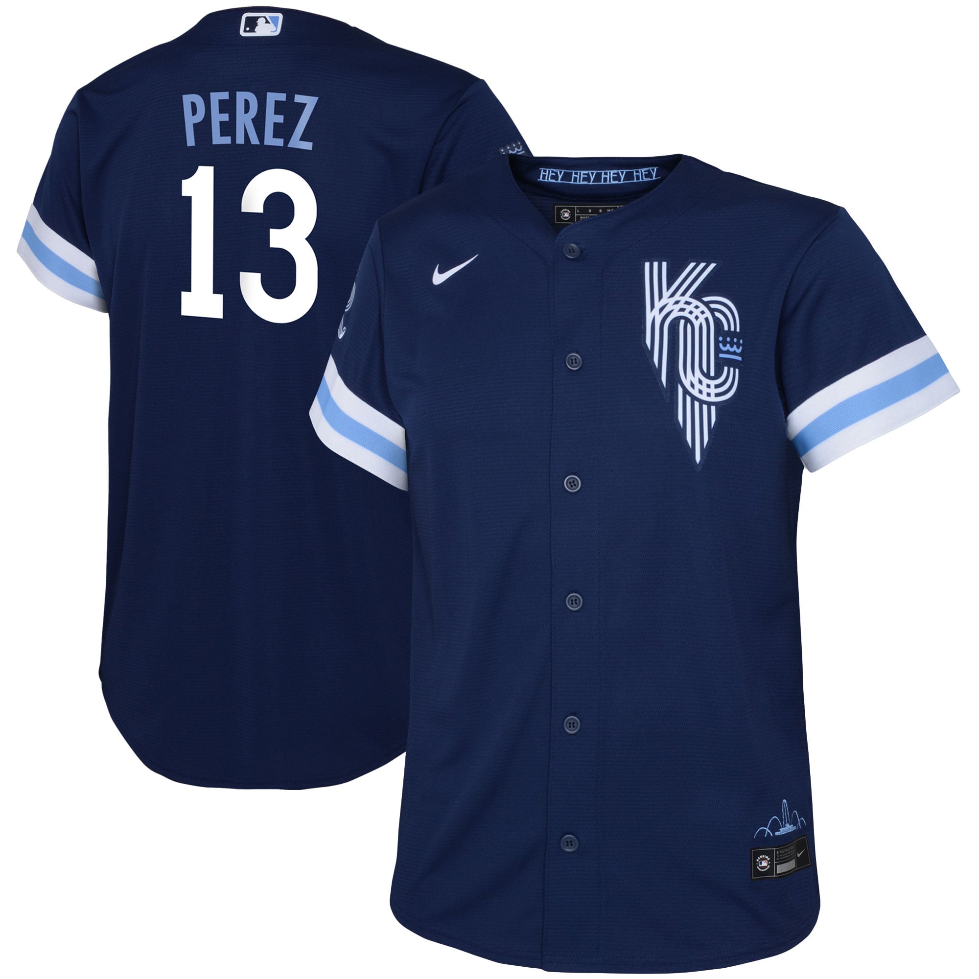 Salvador Perez Kansas City Royals Toddler City Connect Player Jersey - Navy - Image 2
