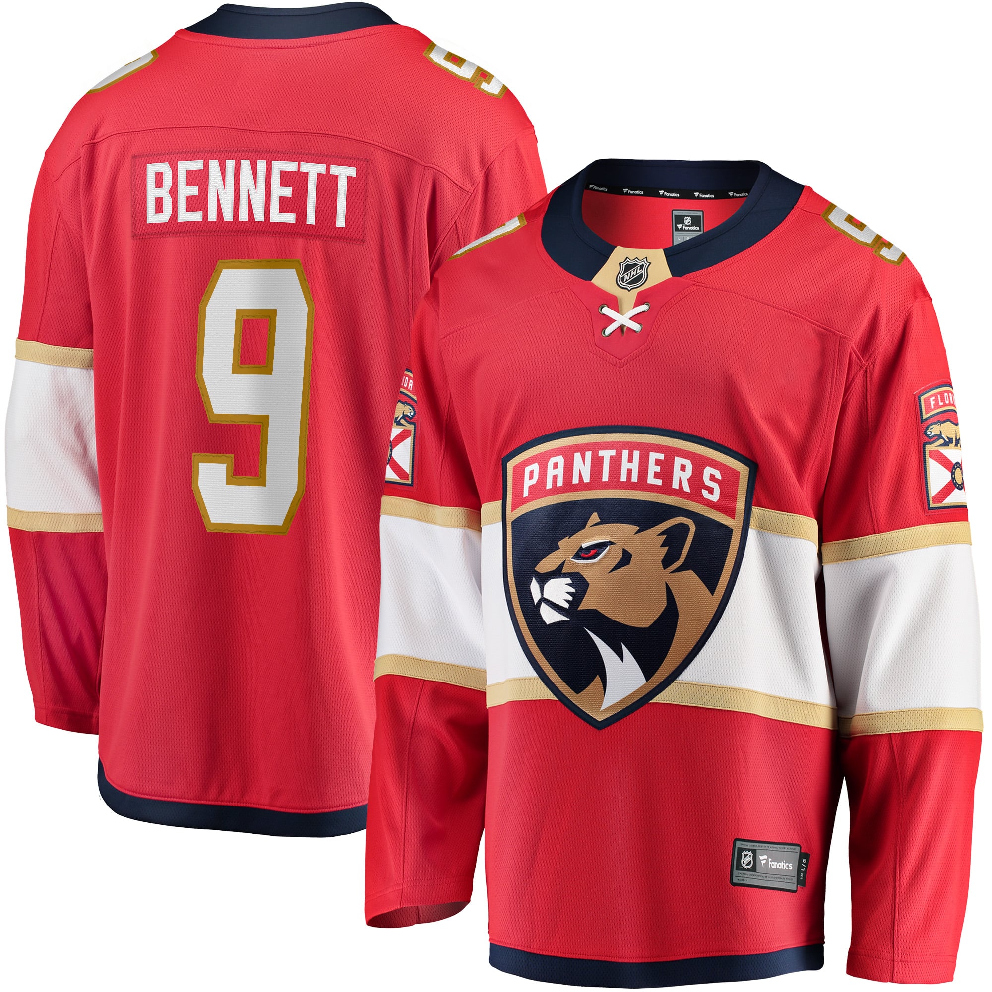 Sam Bennett Florida Panthers Home Breakaway Jersey - Red - Image 2