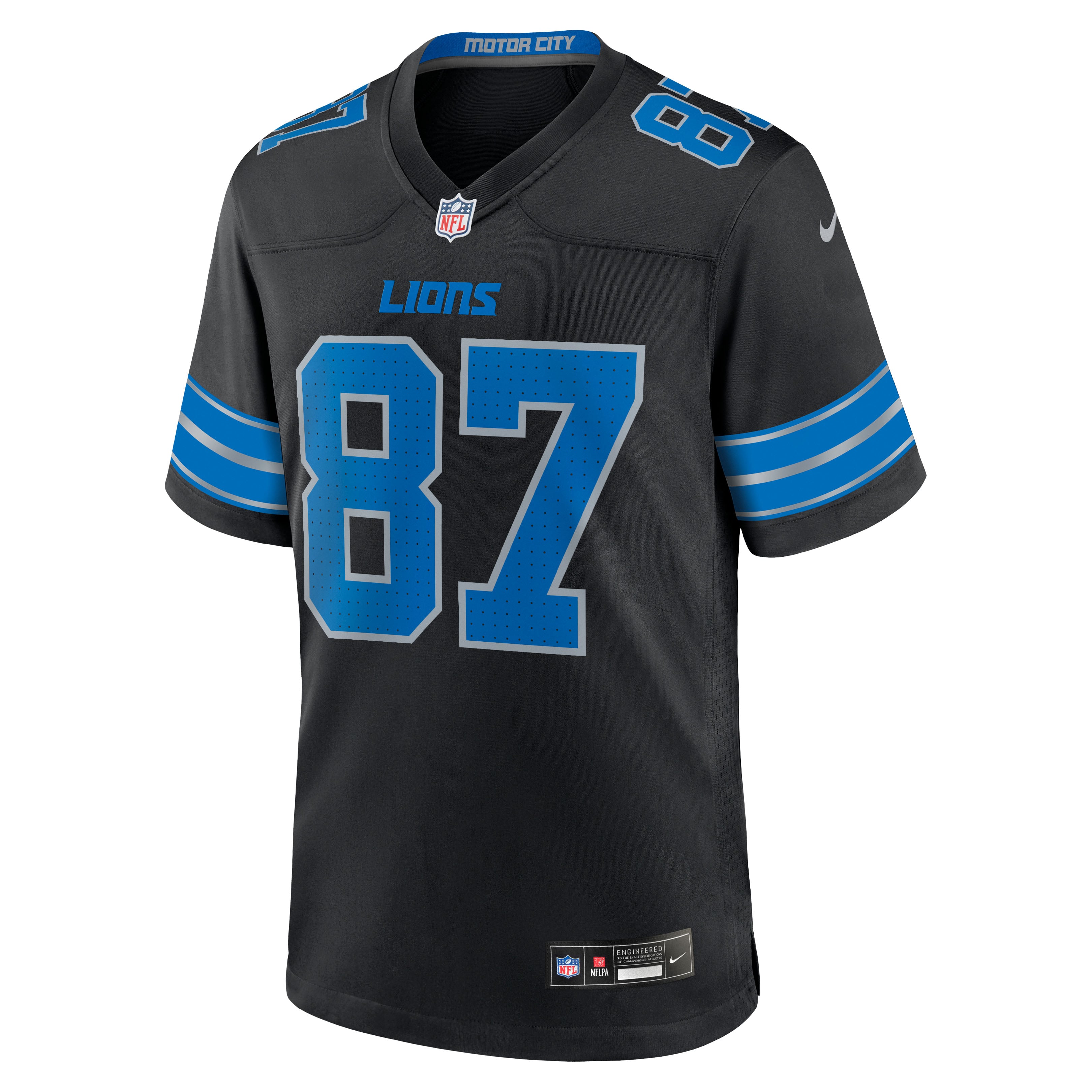 Sam LaPorta Detroit Lions 2nd Alternate Game Jersey - Black - Image 3