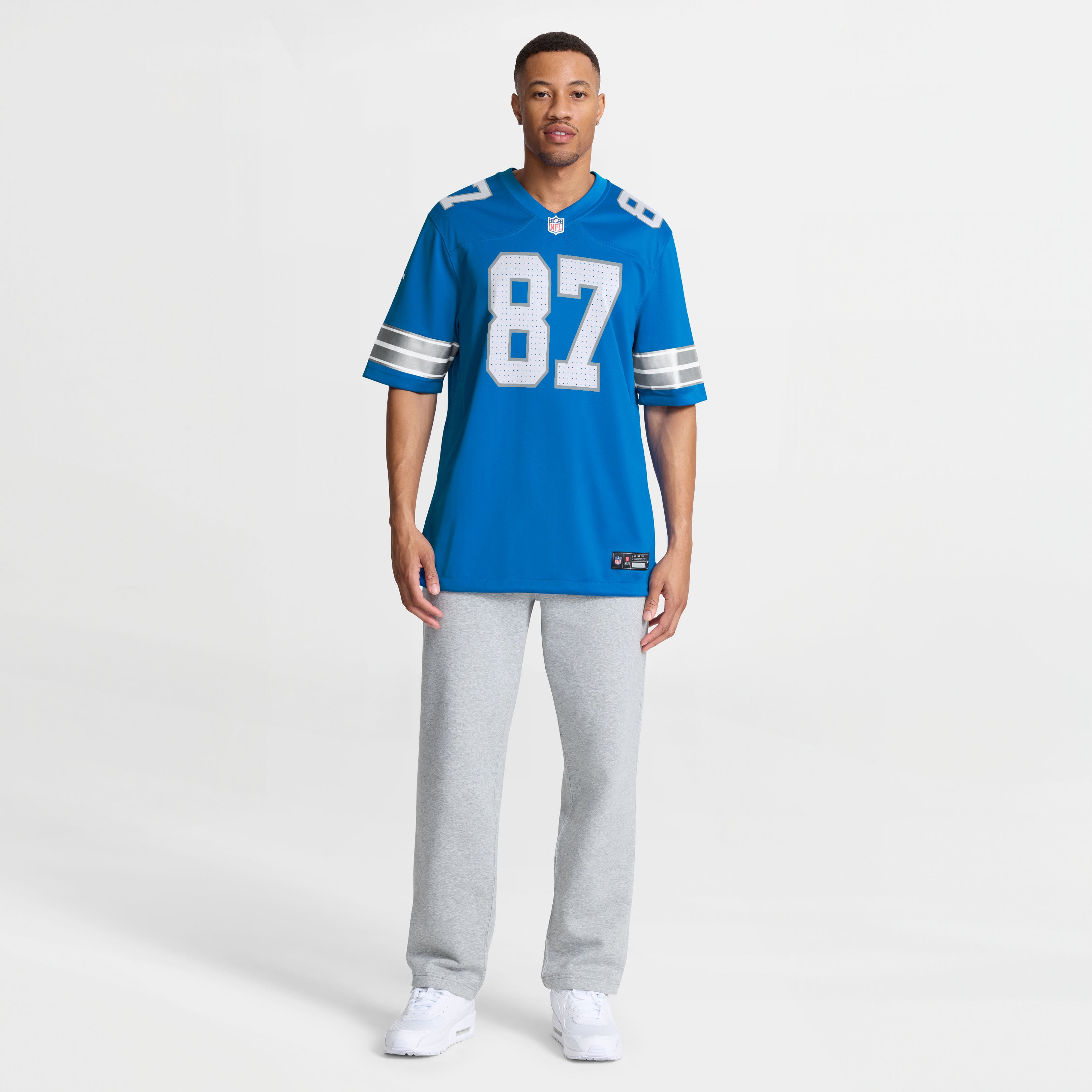 Sam LaPorta Detroit Lions 2nd Alternate Game Jersey - Blue - Image 5