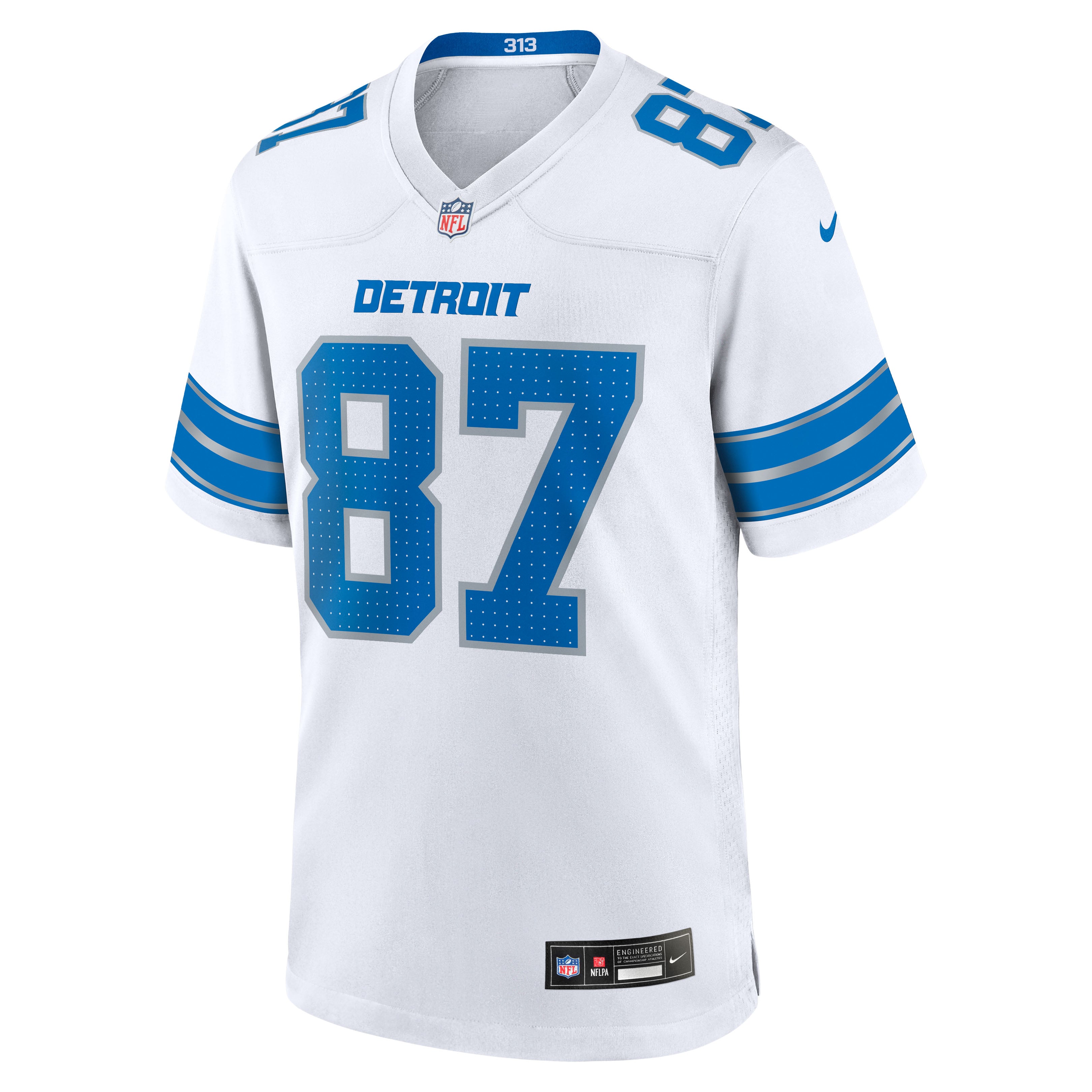 Sam LaPorta Detroit Lions 2nd Alternate Game Jersey - White - Image 3