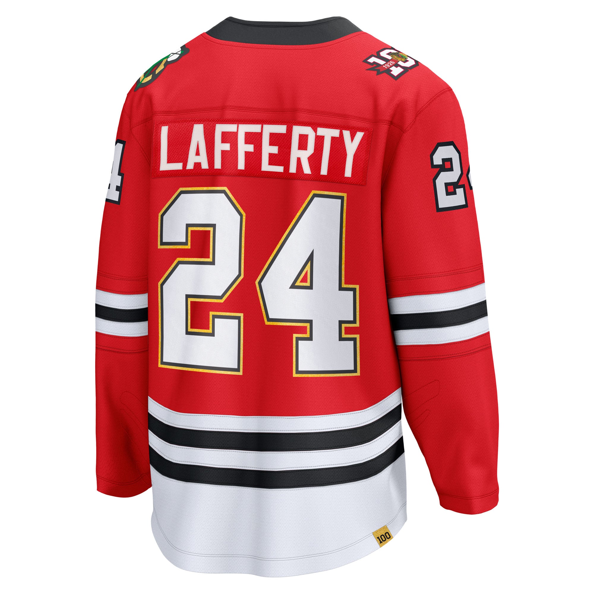 Sam Lafferty Chicago Blackhawks Centennial Breakaway Player Jersey - Red - Image 4