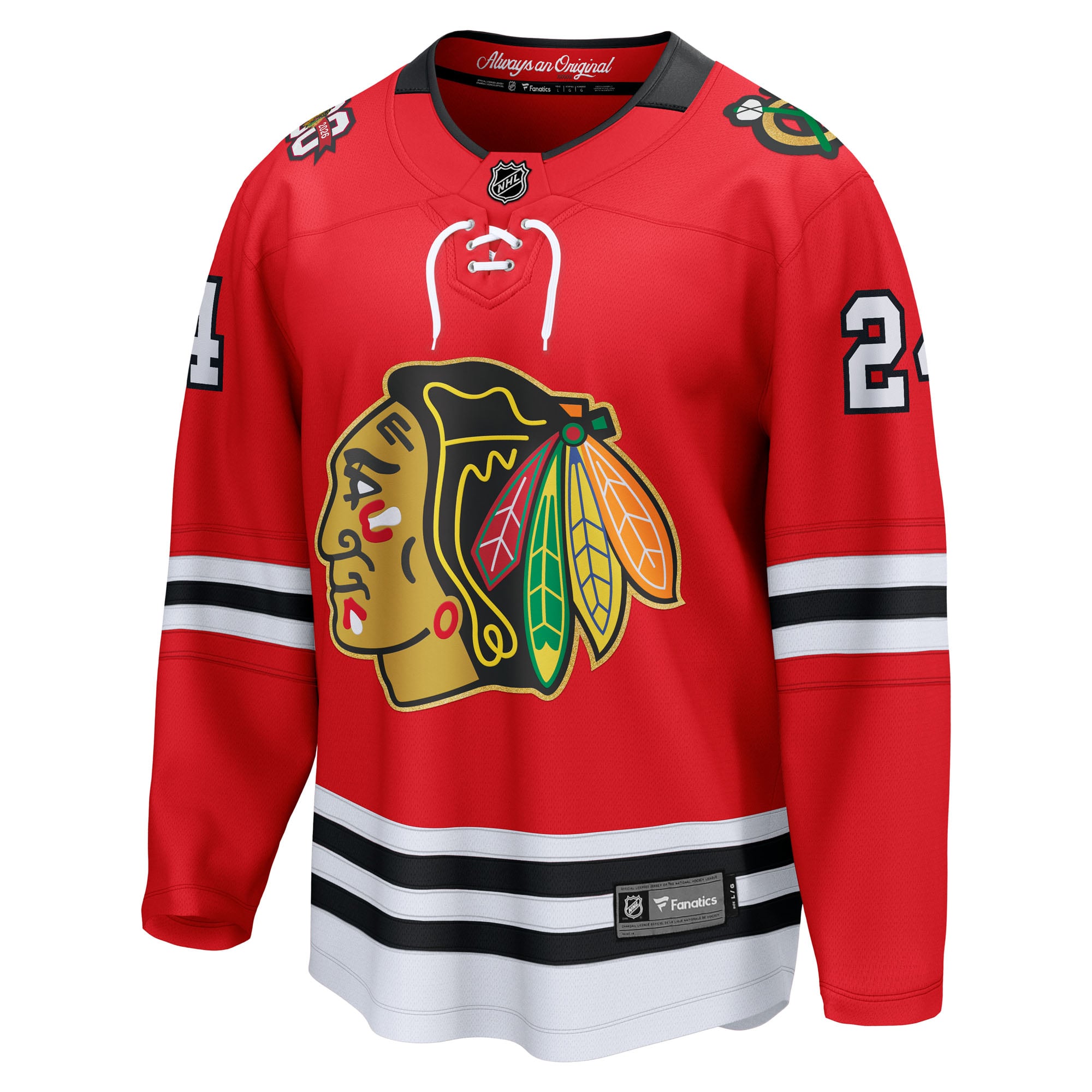 Sam Lafferty Chicago Blackhawks Centennial Breakaway Player Jersey - Red - Image 3