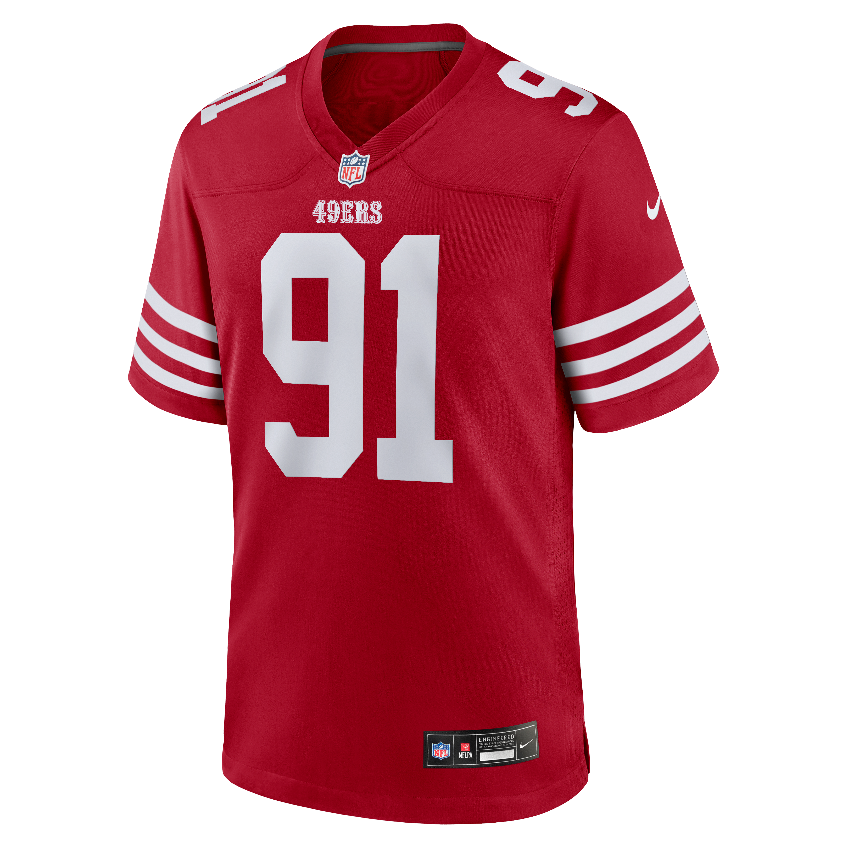 Sam Okuayinonu San Francisco 49ers Team Game Jersey - Scarlet - Image 3