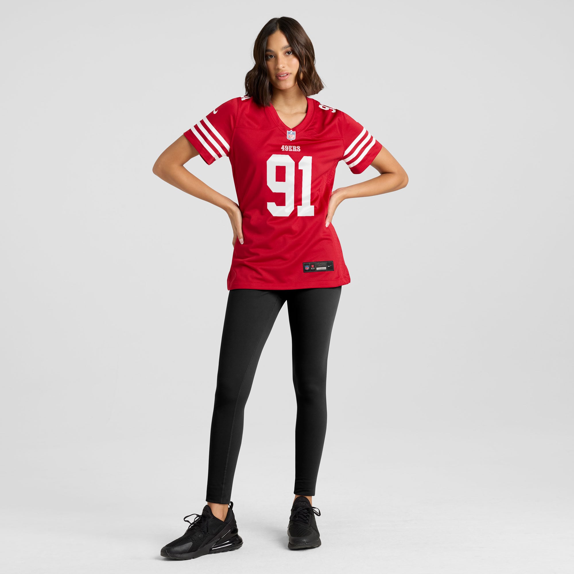 Sam Okuayinonu San Francisco 49ers Women's Team Game Jersey - Scarlet - Image 5