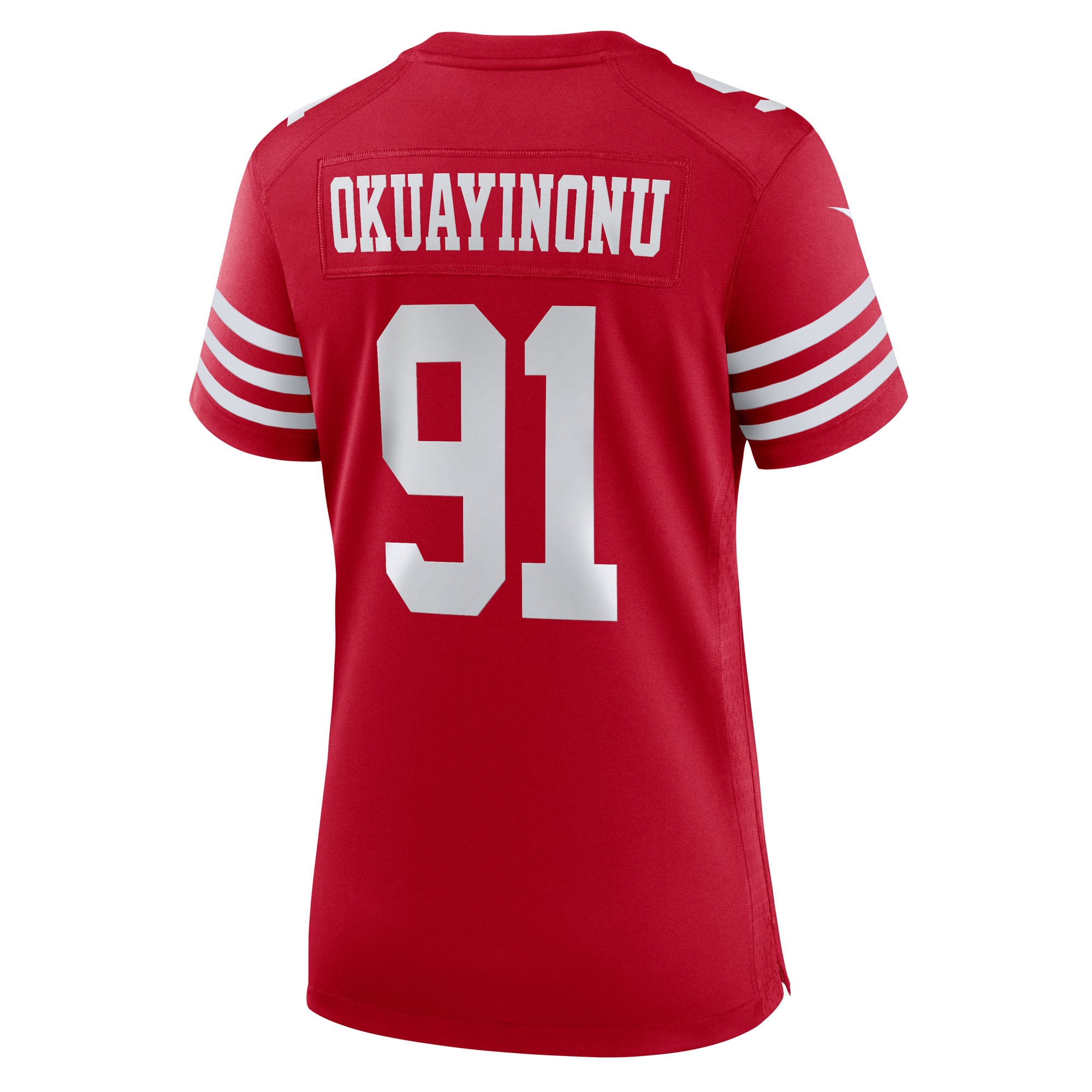 Sam Okuayinonu San Francisco 49ers Women's Team Game Jersey - Scarlet - Image 4