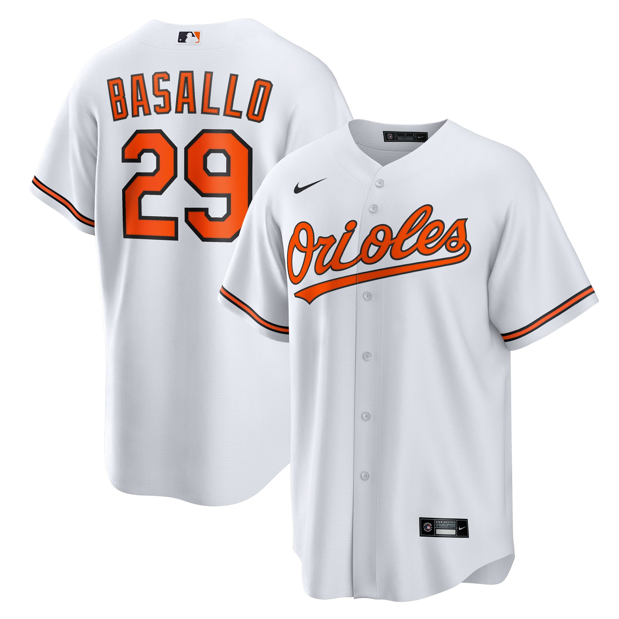 Samuel Basallo Baltimore Orioles Player Jersey - White - Image 2