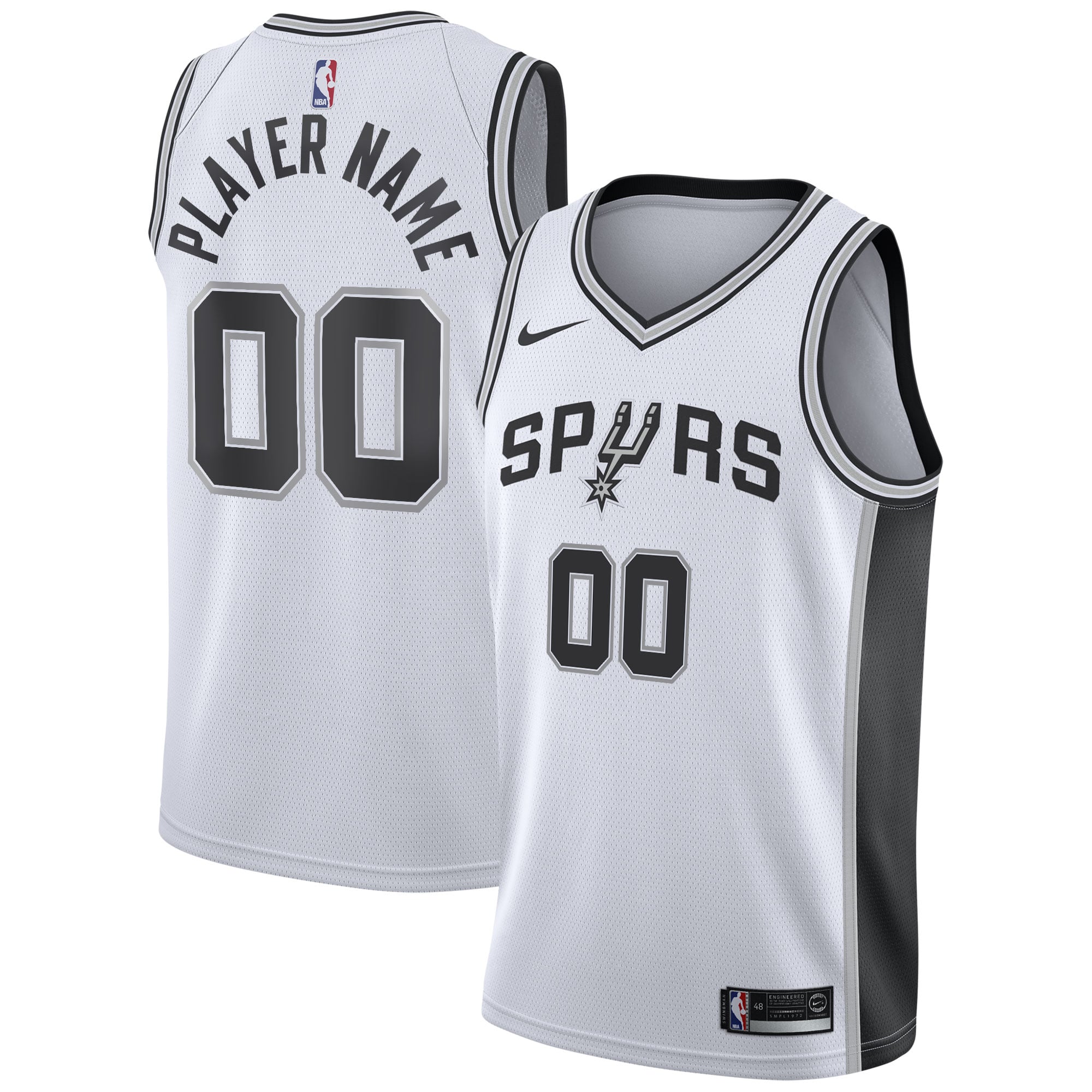 San Antonio Spurs 2020/21 Swingman Custom Jersey - Association Edition - White - Image 2