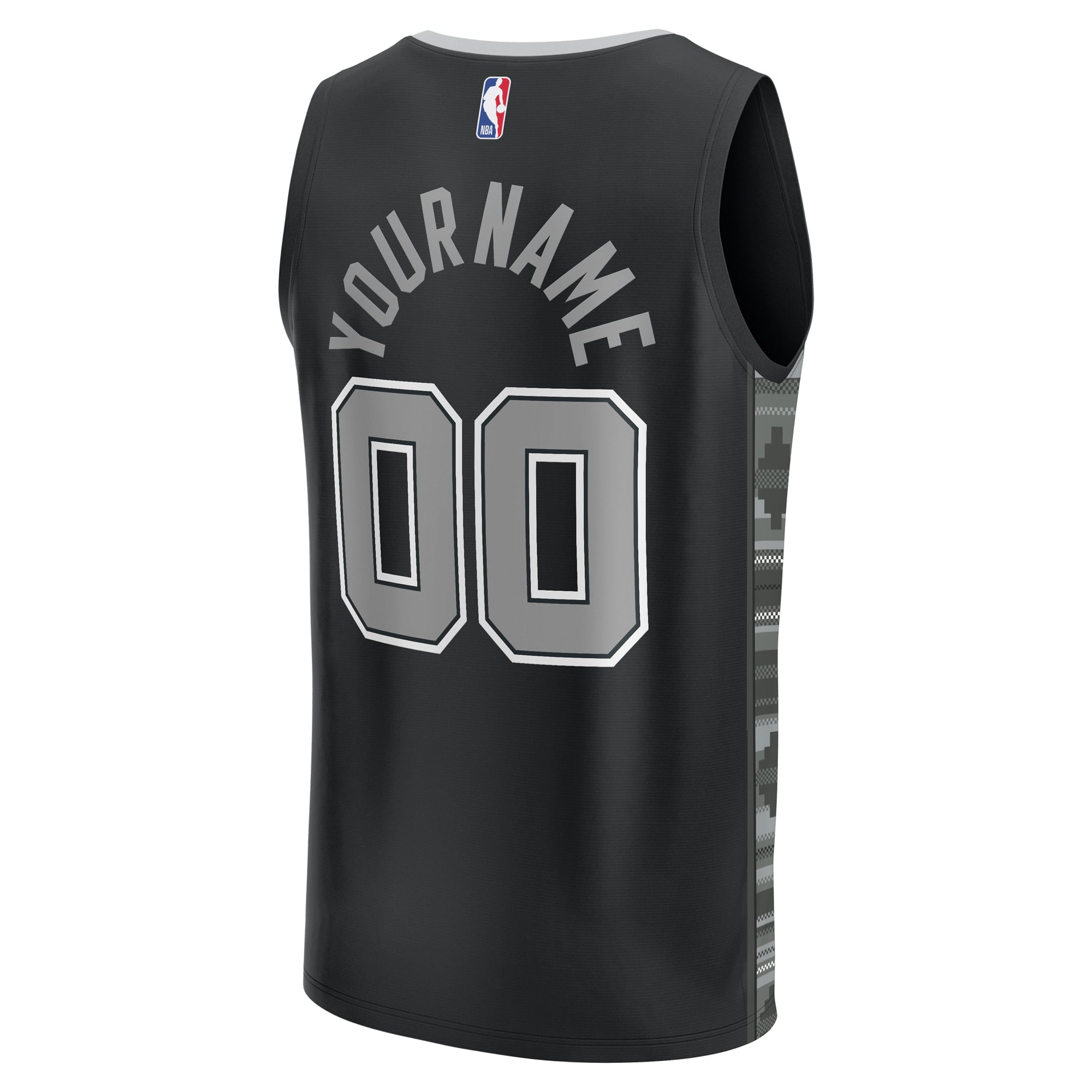 San Antonio Spurs Fast Break Custom Jersey - Black - Statement Edition - Image 4