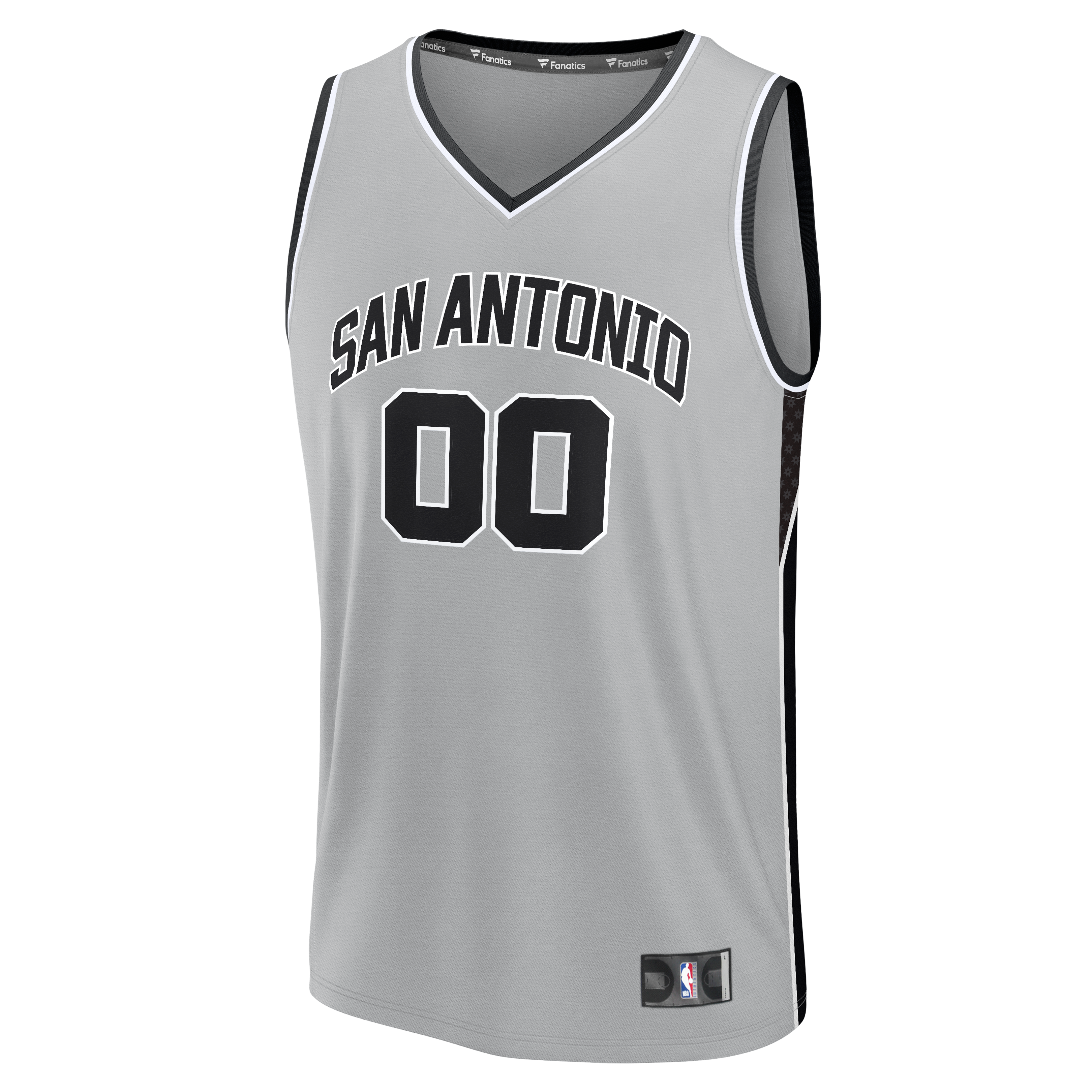 San Antonio Spurs Youth Fast Break Custom Jersey - Statement Edition - Silver - Image 3