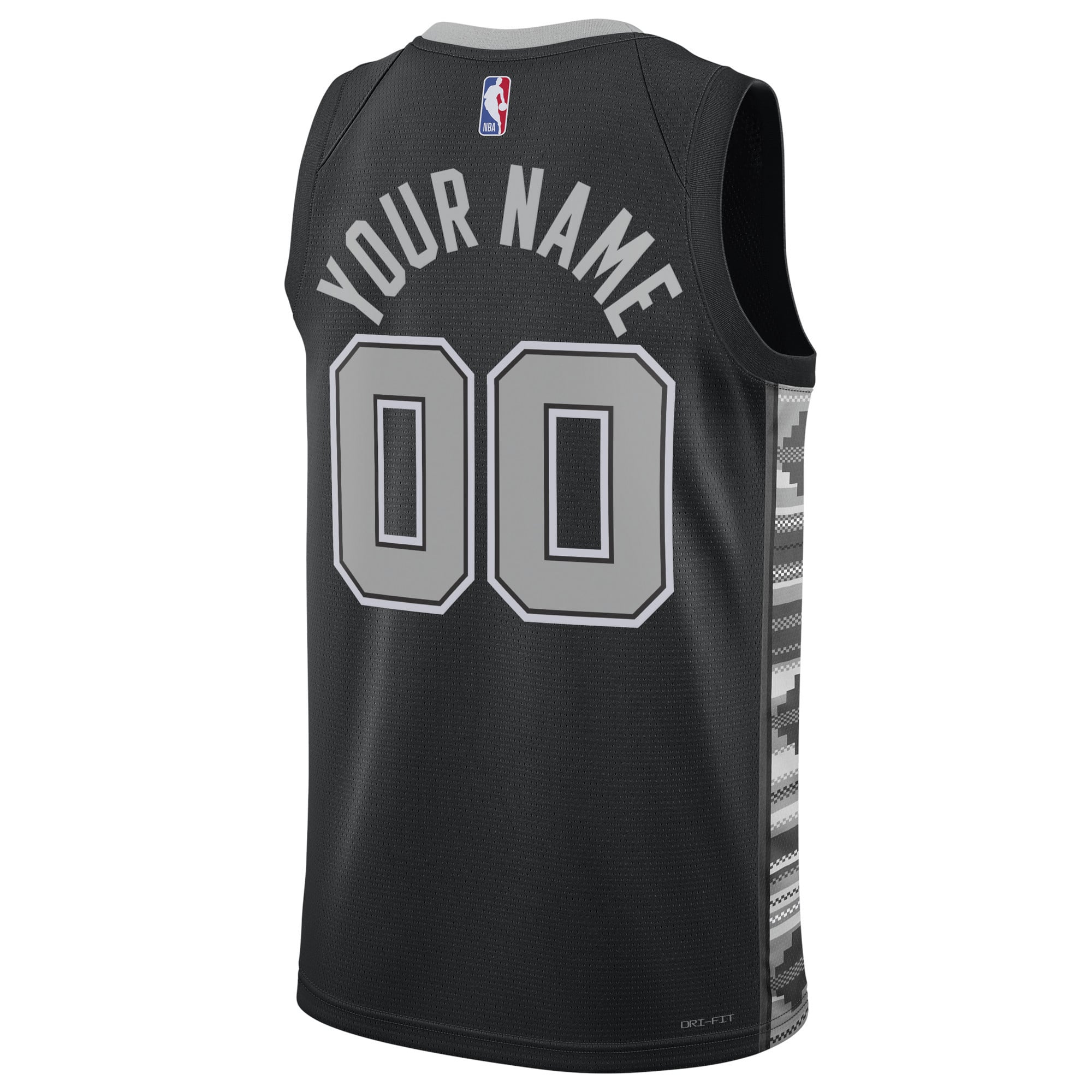 San Antonio Spurs Jordan Brand Unisex 2022/23 Swingman Custom Jersey - Statement Edition - Black - Image 4