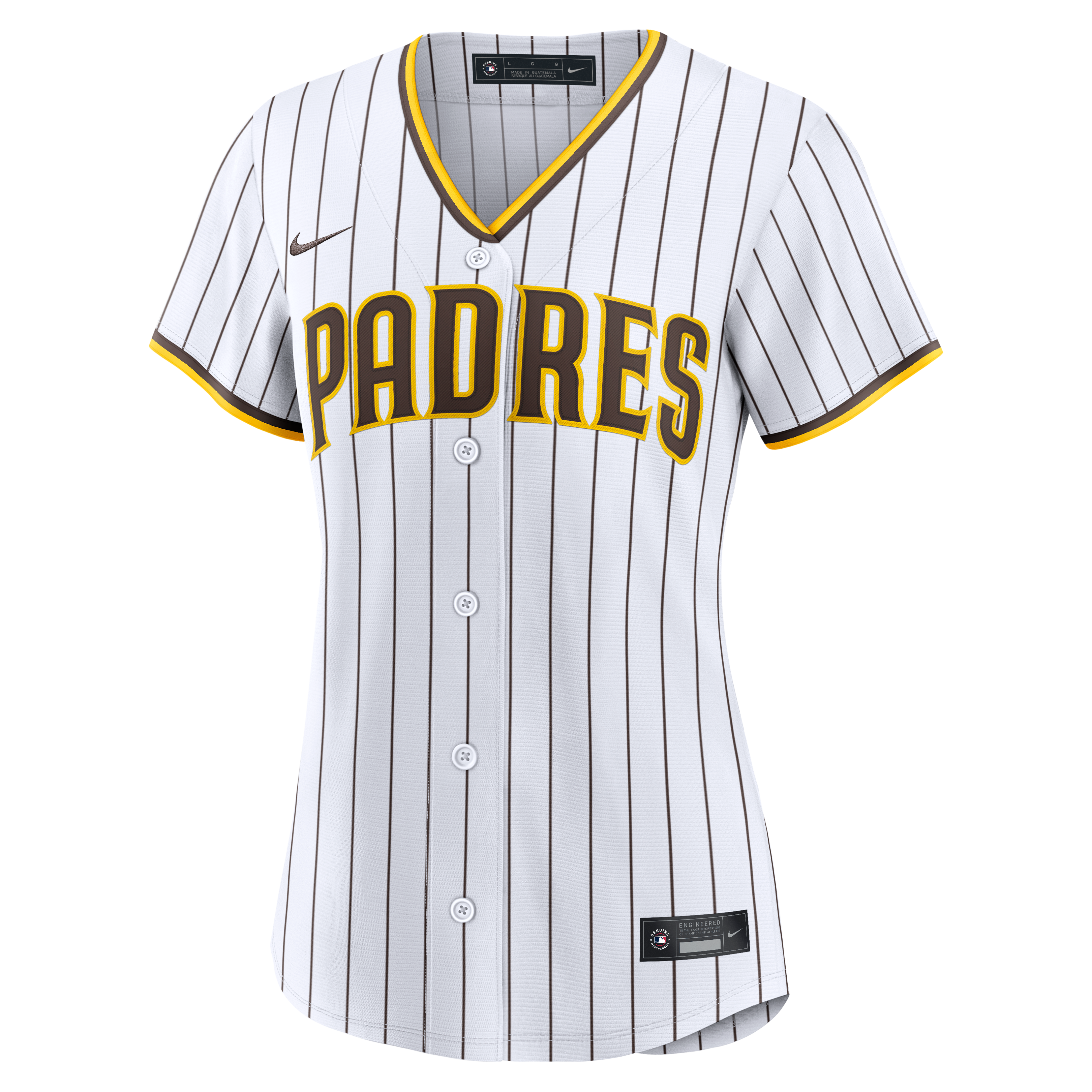 San Diego Padres Women's Home Custom Jersey - White - Image 3